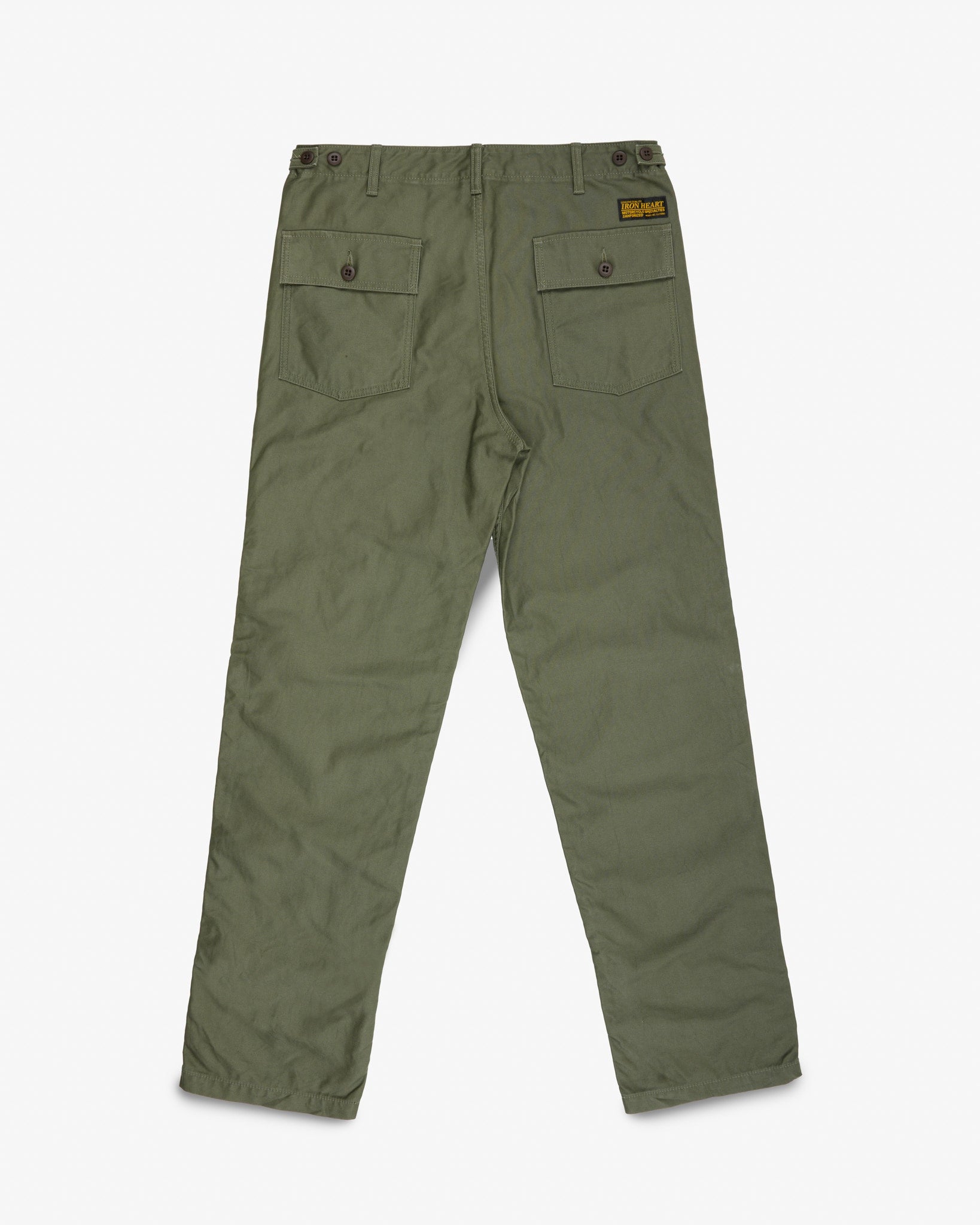 10oz Back Sateen Baker Pants - Army Green – Iron Heart