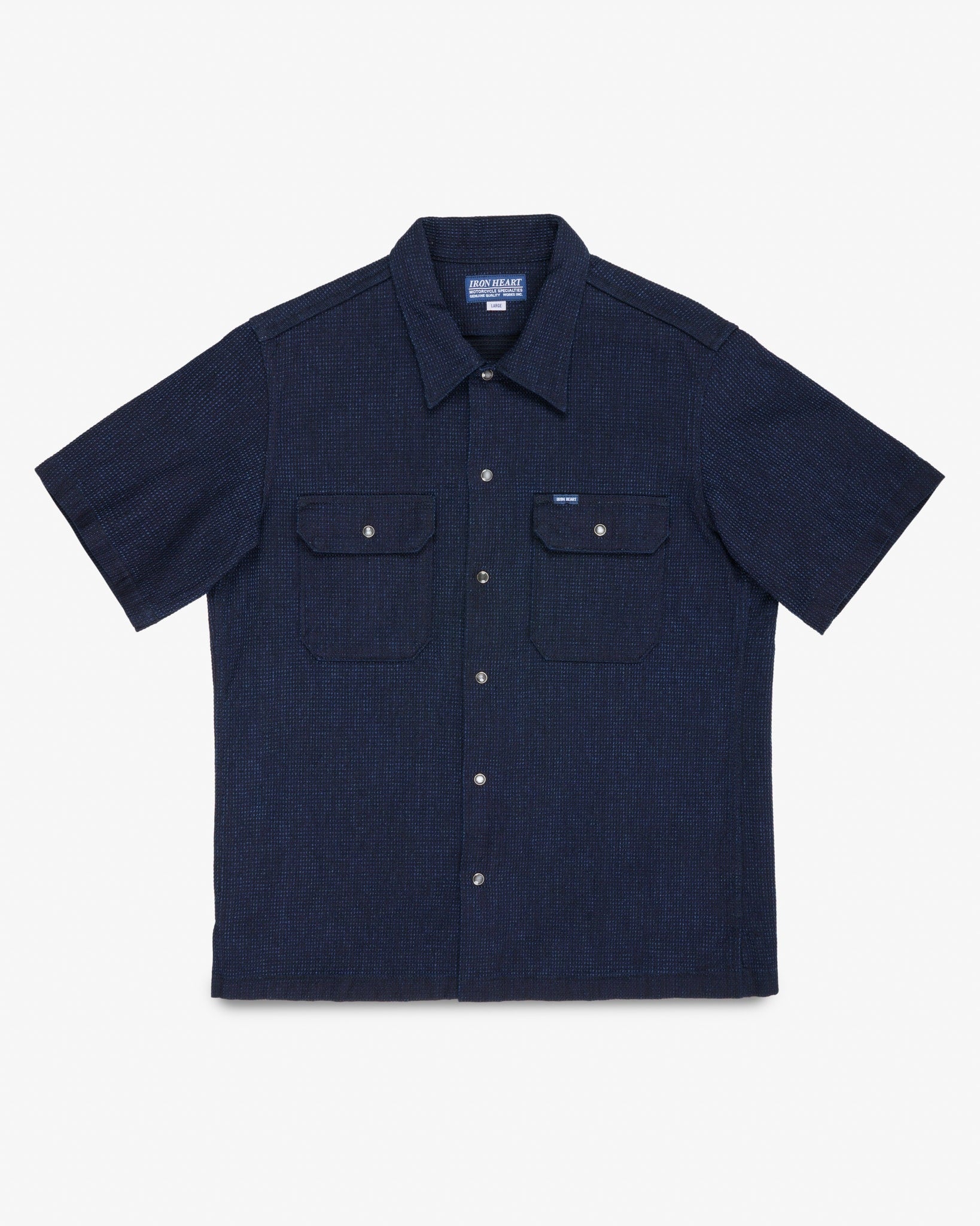 10oz Dobby Cloth Short Sleeve Mechanic Shirt - Indigo
