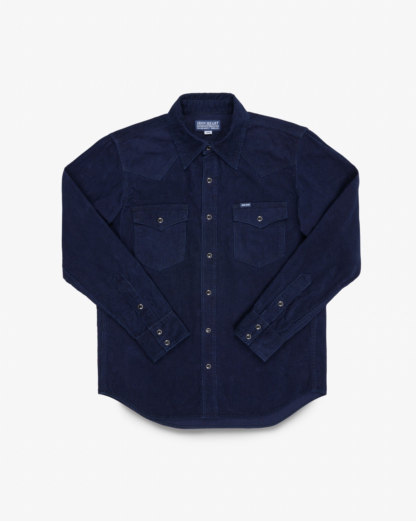 7.5oz Selvedge Corduroy Western Shirt - Indigo