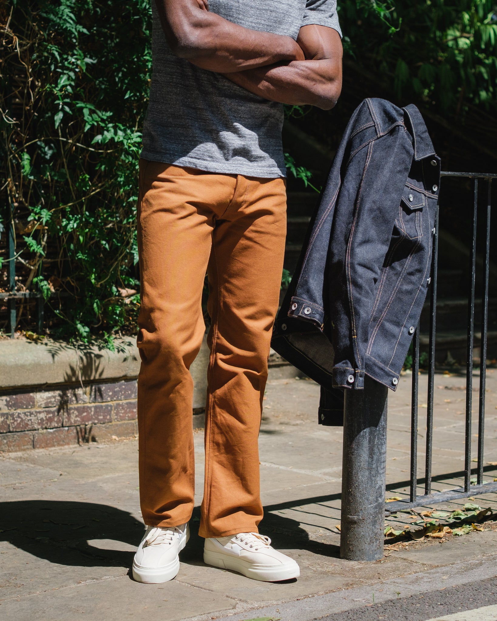 17oz Duck Straight Cut Jeans - Brown – Iron Heart