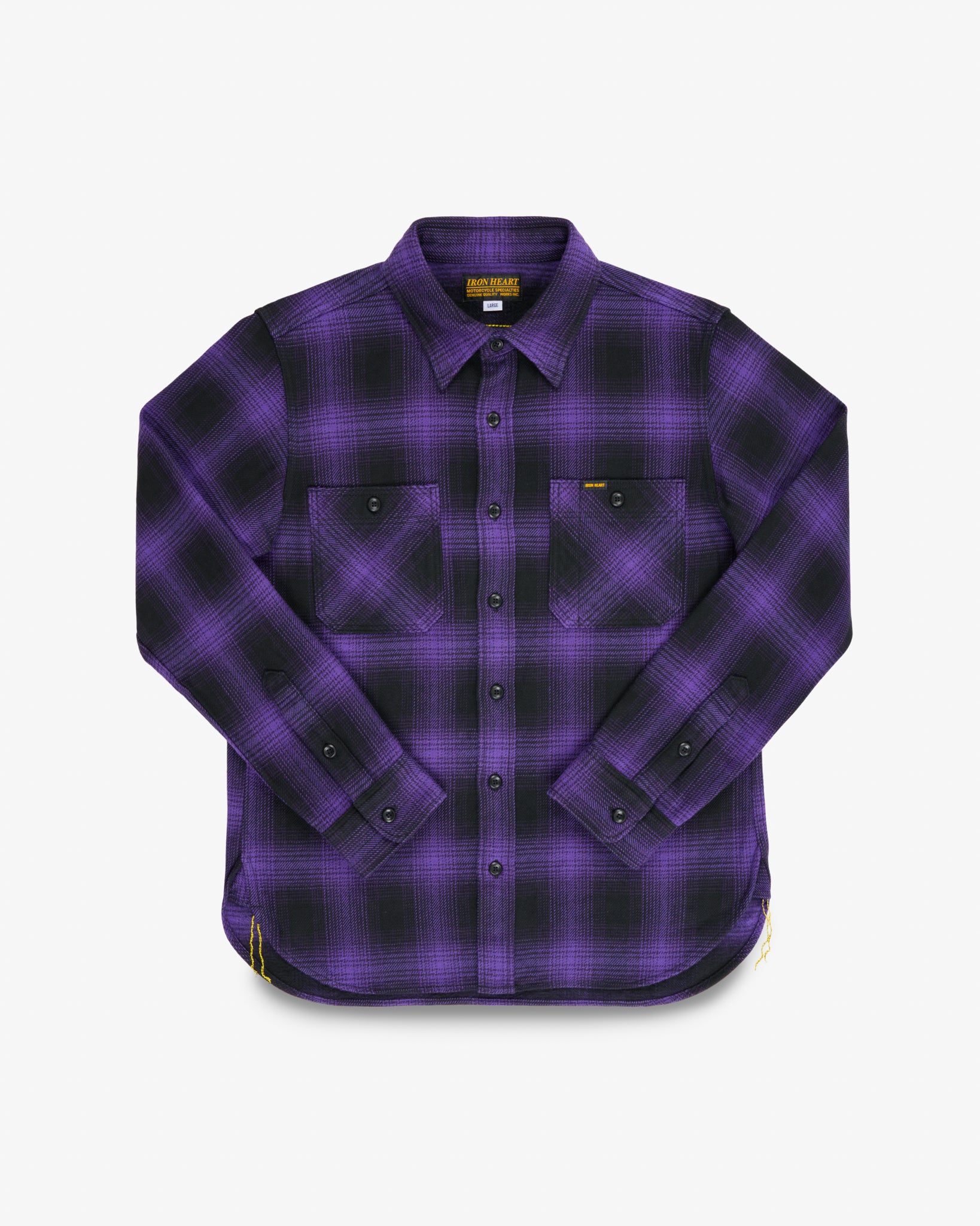 Ultra Heavy Flannel Ombré Check Work Shirt - Purple/Black