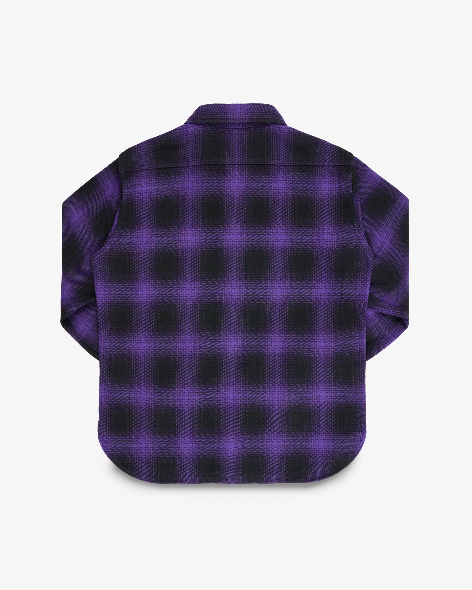 Flannelette Shirt Purple Plaid Shirt Jacket Iron Heart Japanese