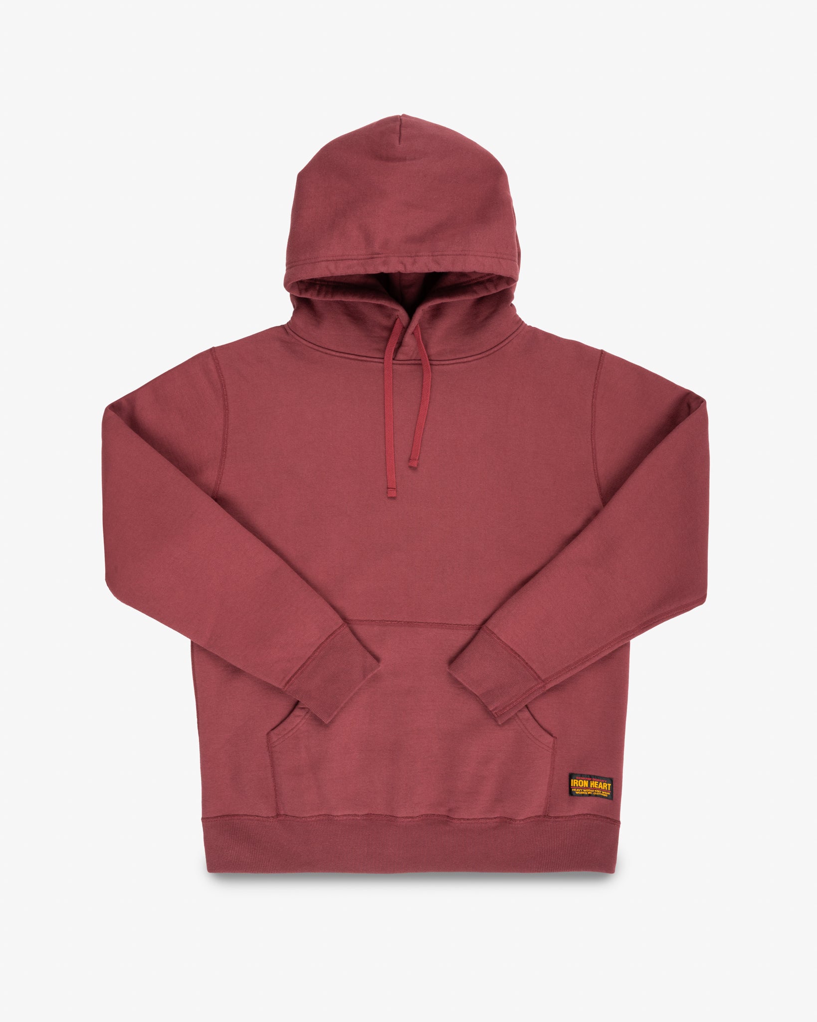 14oz Ultra Heavyweight Loopwheel Cotton Hoodie - Burgundy