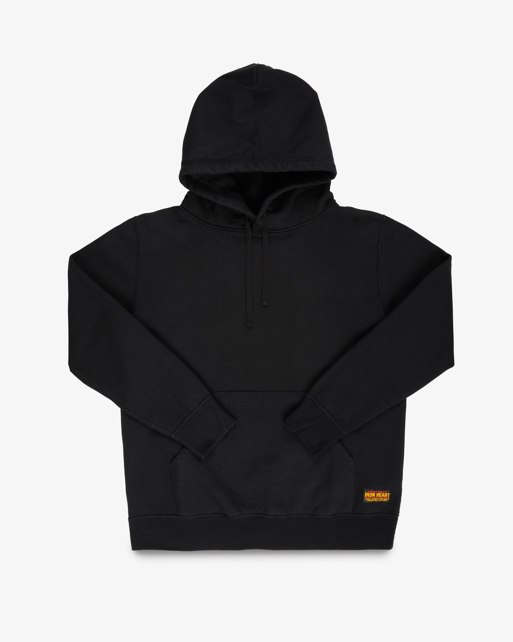 14oz Ultra Heavyweight Loopwheel Cotton Hoodie - Black