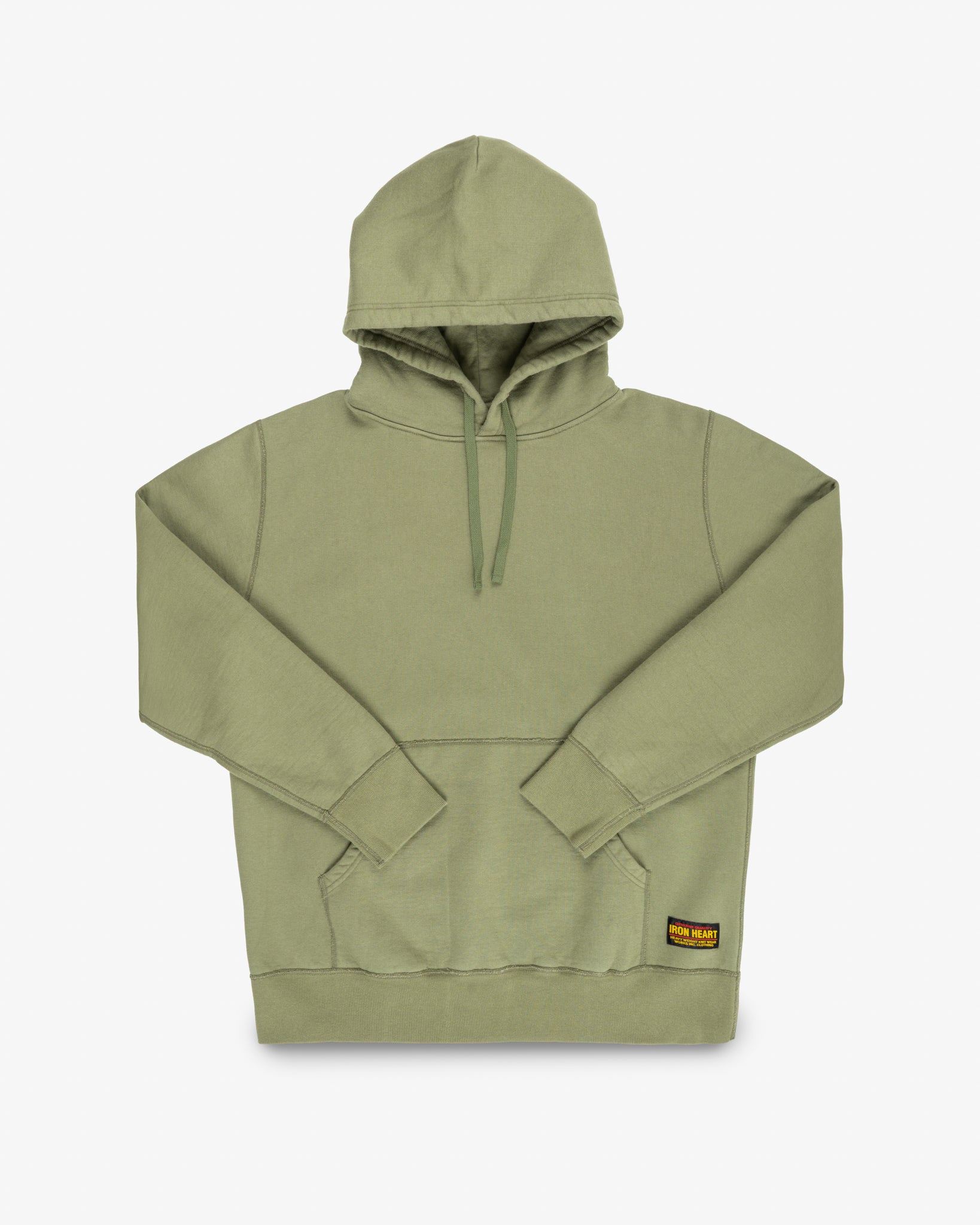 14oz Ultra Heavyweight Loopwheel Cotton Hoodie - Olive