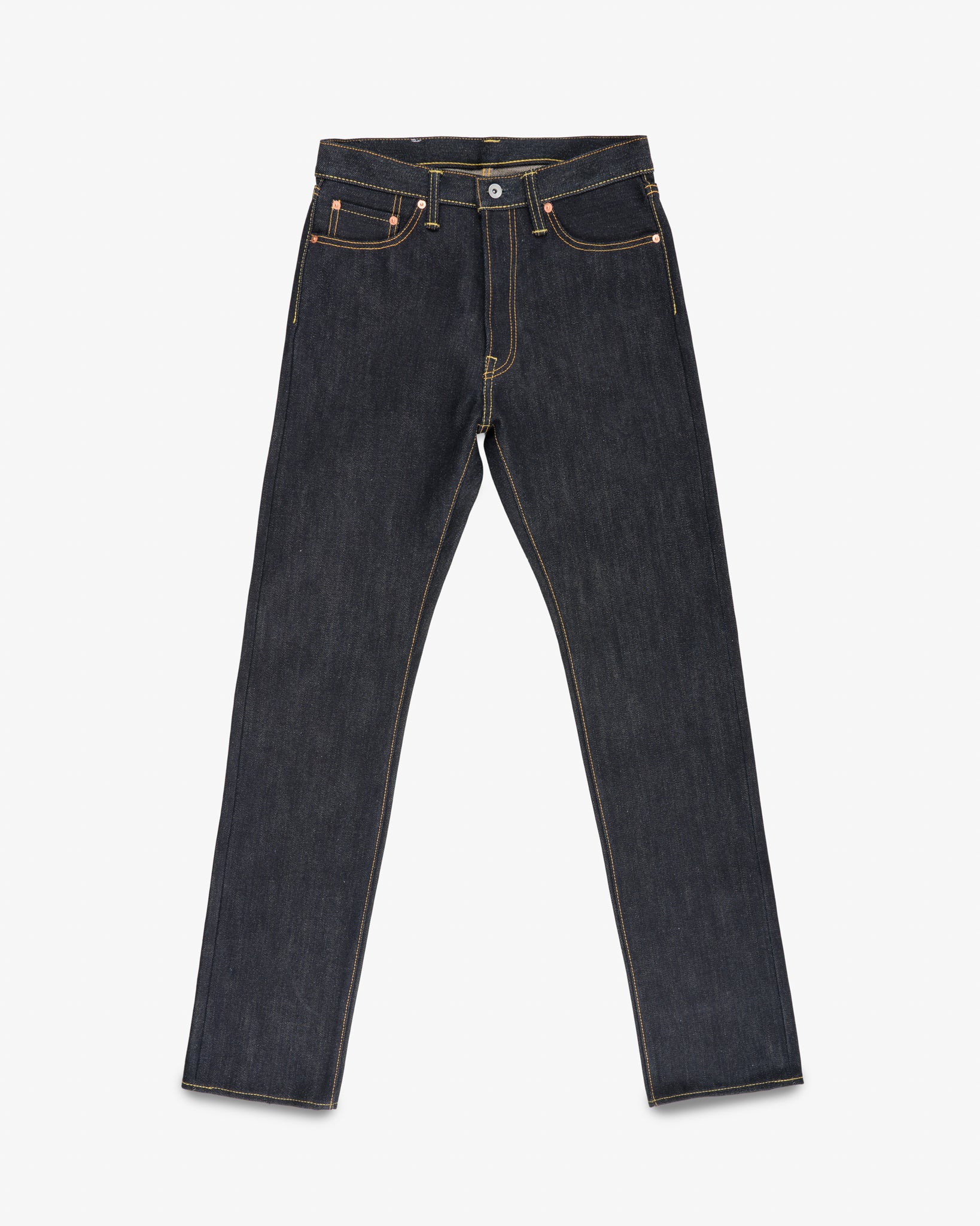 25oz Selvedge Denim Relaxed Tapered Cut Jeans - Indigo