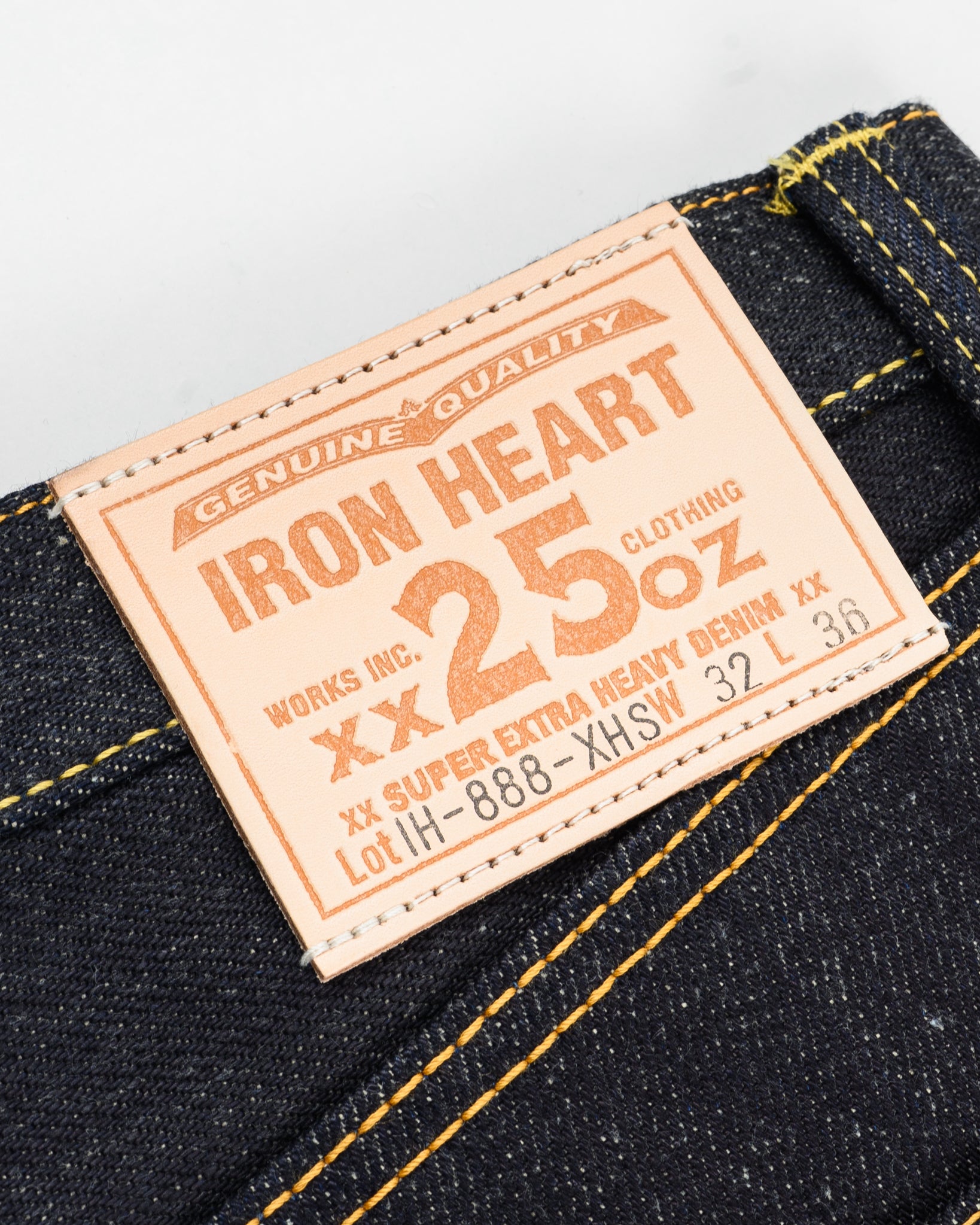 Iron Heart 25oz Selvedge Denim Medium/High Rise Tapered Cut Jeans