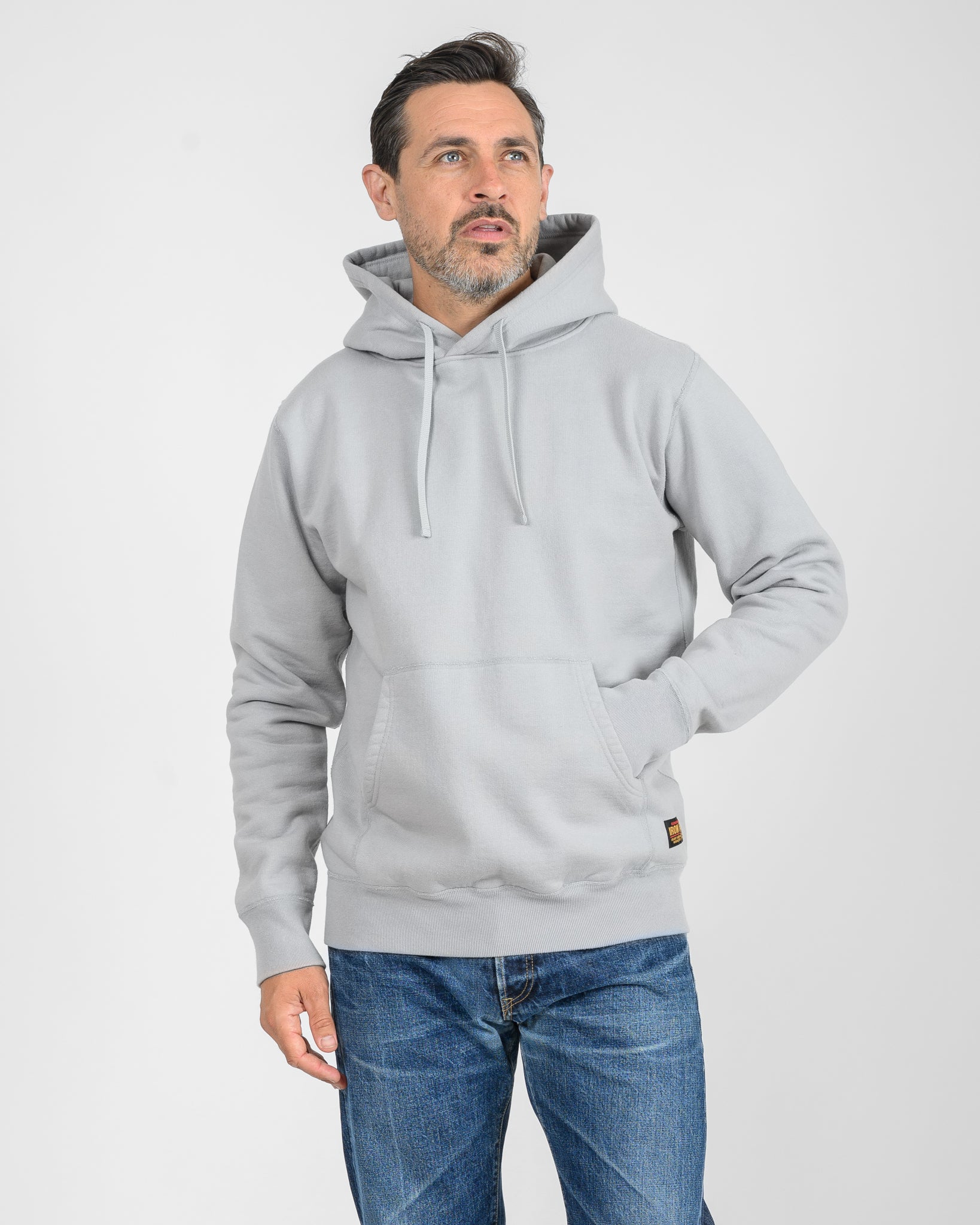 14oz Ultra Heavyweight Loopwheel Cotton Hoodie Grey – Iron Heart