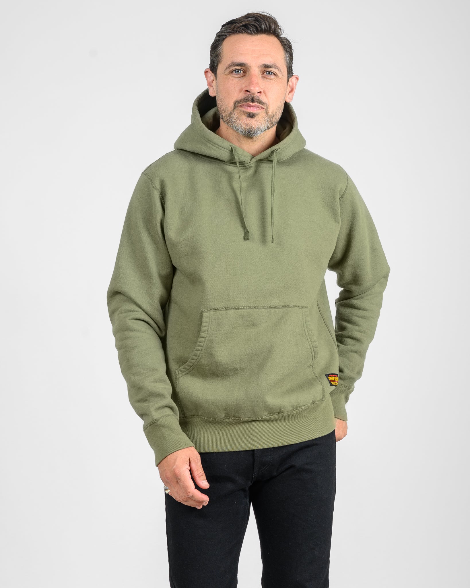 14oz Ultra Heavyweight Loopwheel Cotton Hoodie - Olive