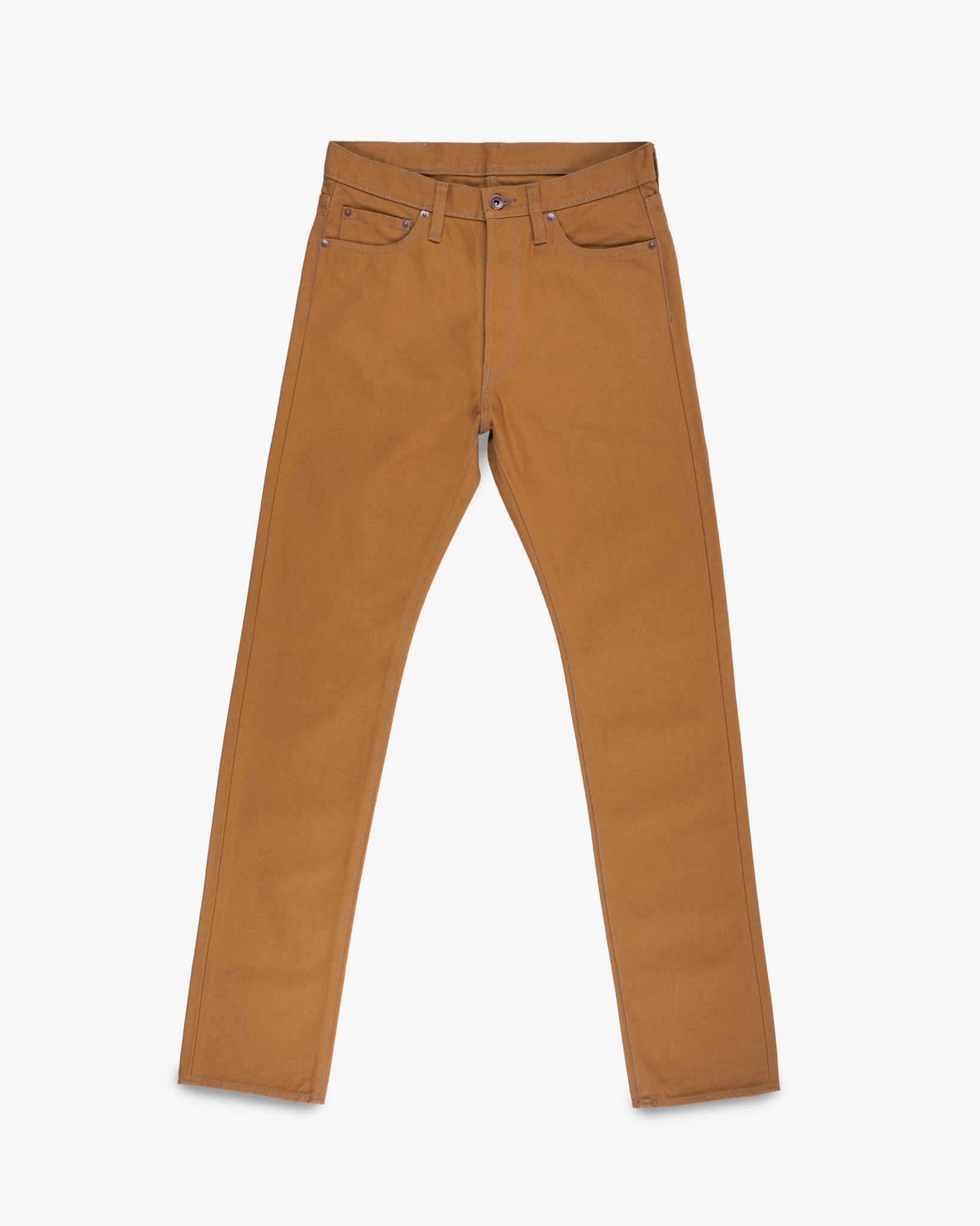 17oz Duck Relaxed Tapered Cut Jeans - Brown