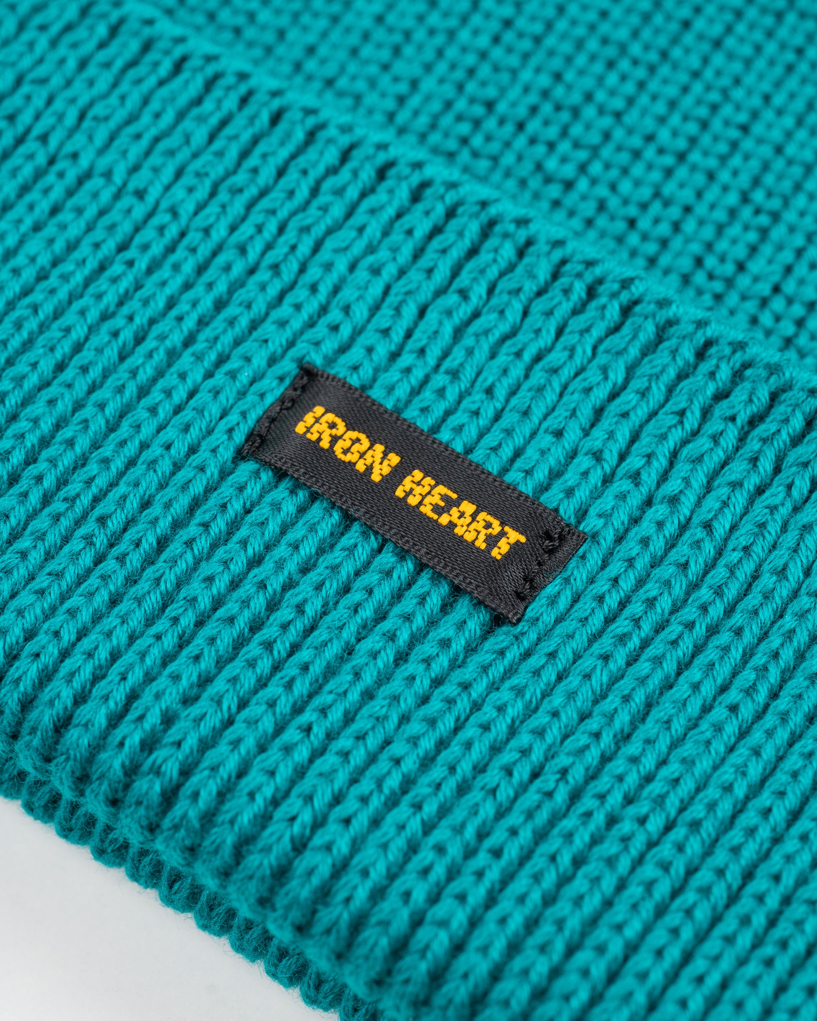 100% Cotton Ribbed Beanie - Blue