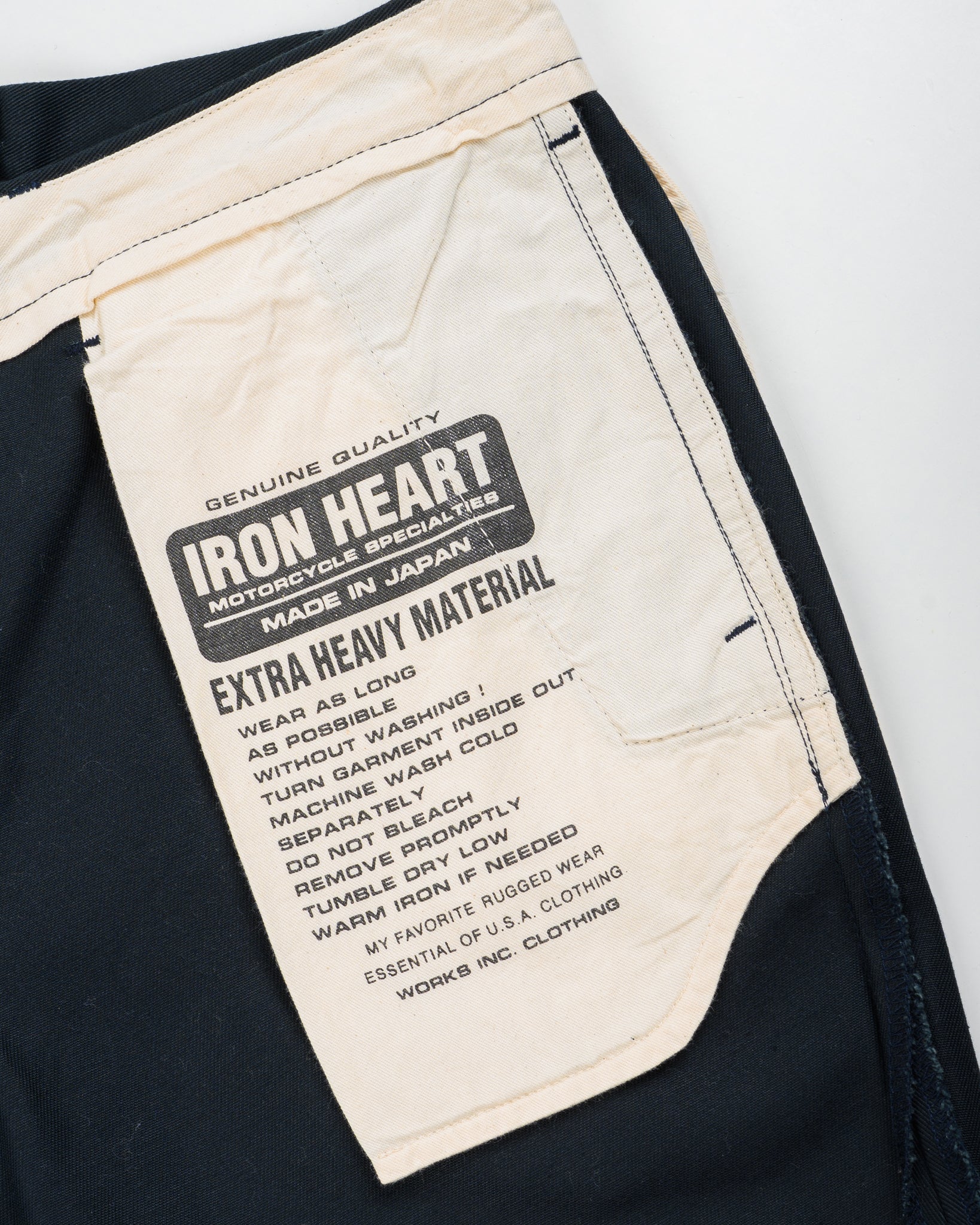 Iron Heart 12oz Heavy Cotton Regular Fit Chinos - Navy