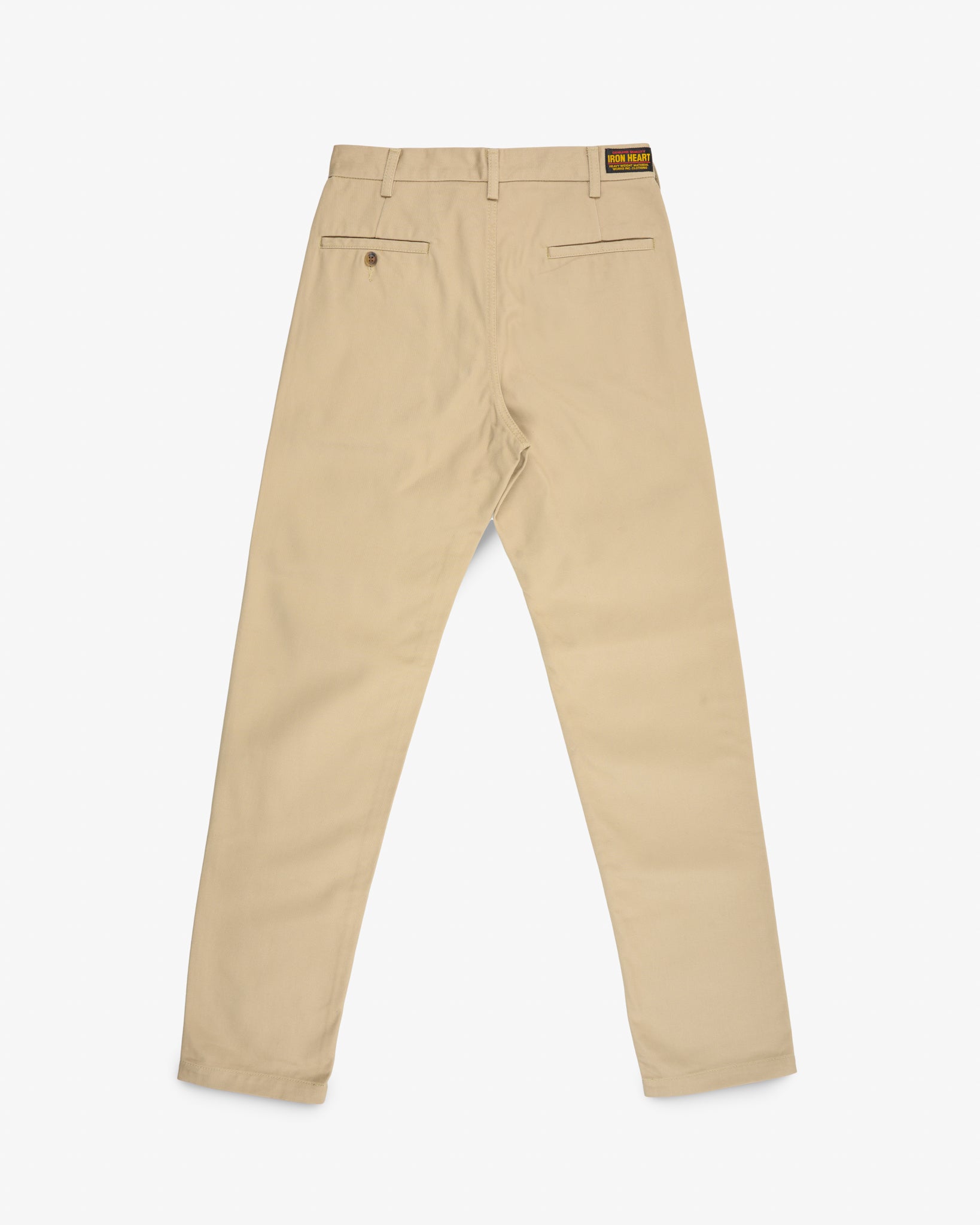 Iron Heart 12oz Heavy Cotton Relaxed Fit Chinos - Khaki