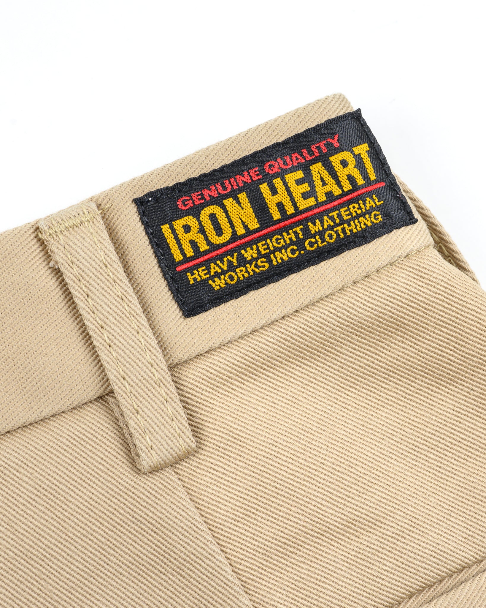 Iron Heart 12oz Heavy Cotton Relaxed Fit Chinos - Khaki