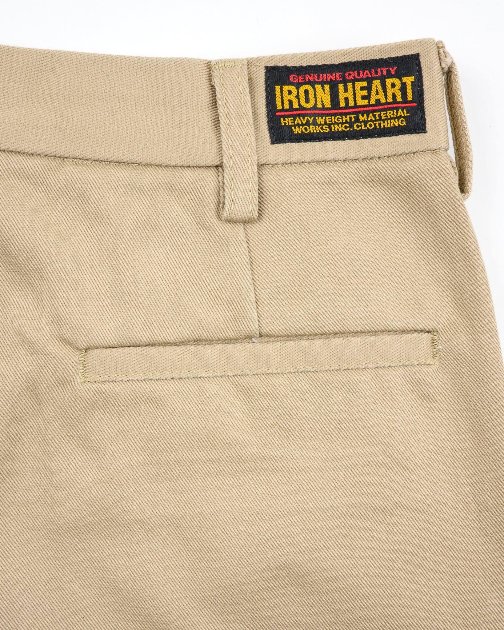 Iron Heart 12oz Heavy Cotton Regular Fit Chinos - Khaki