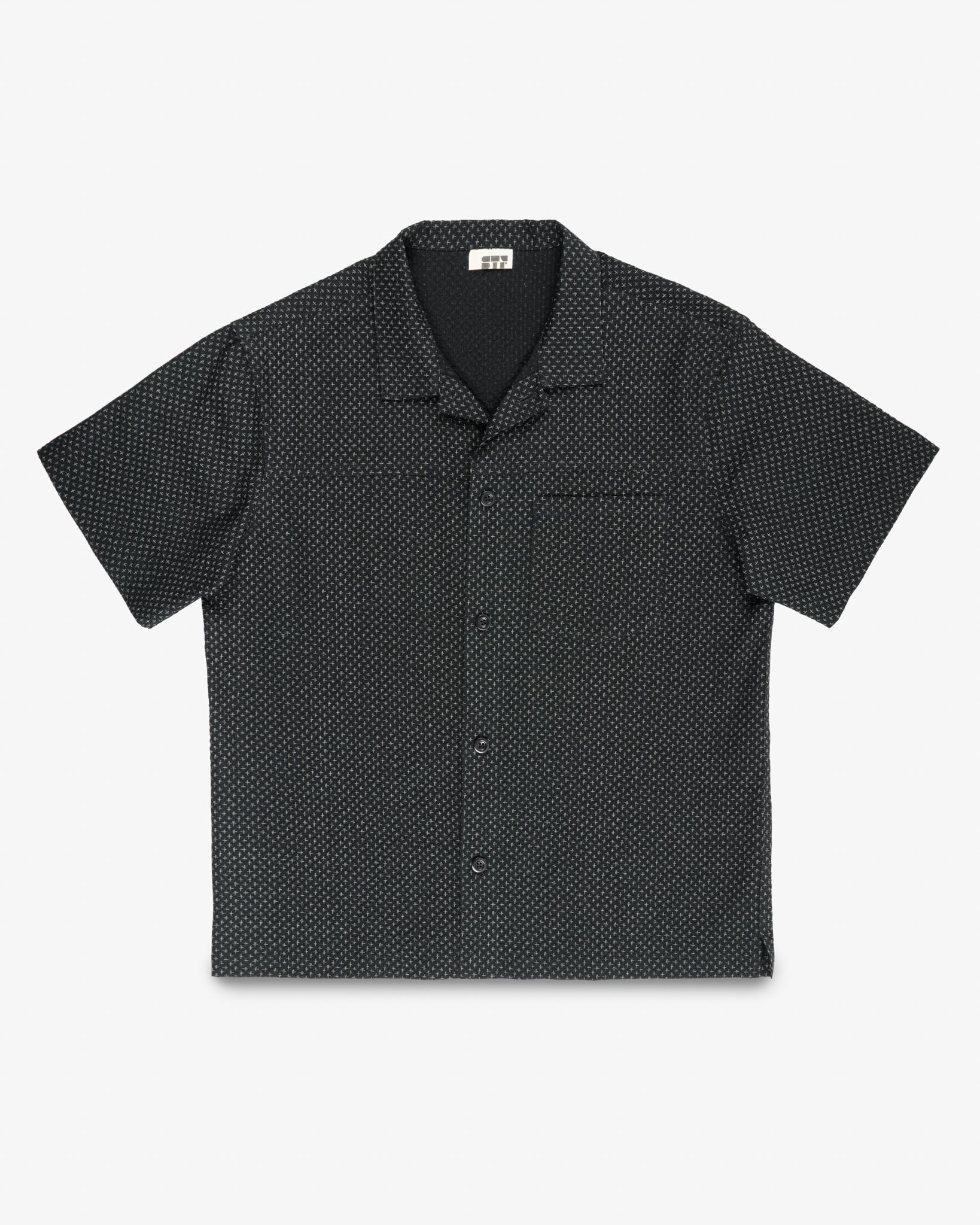 STF 3oz Japanese Seersucker Short Sleeve Shirt - Black