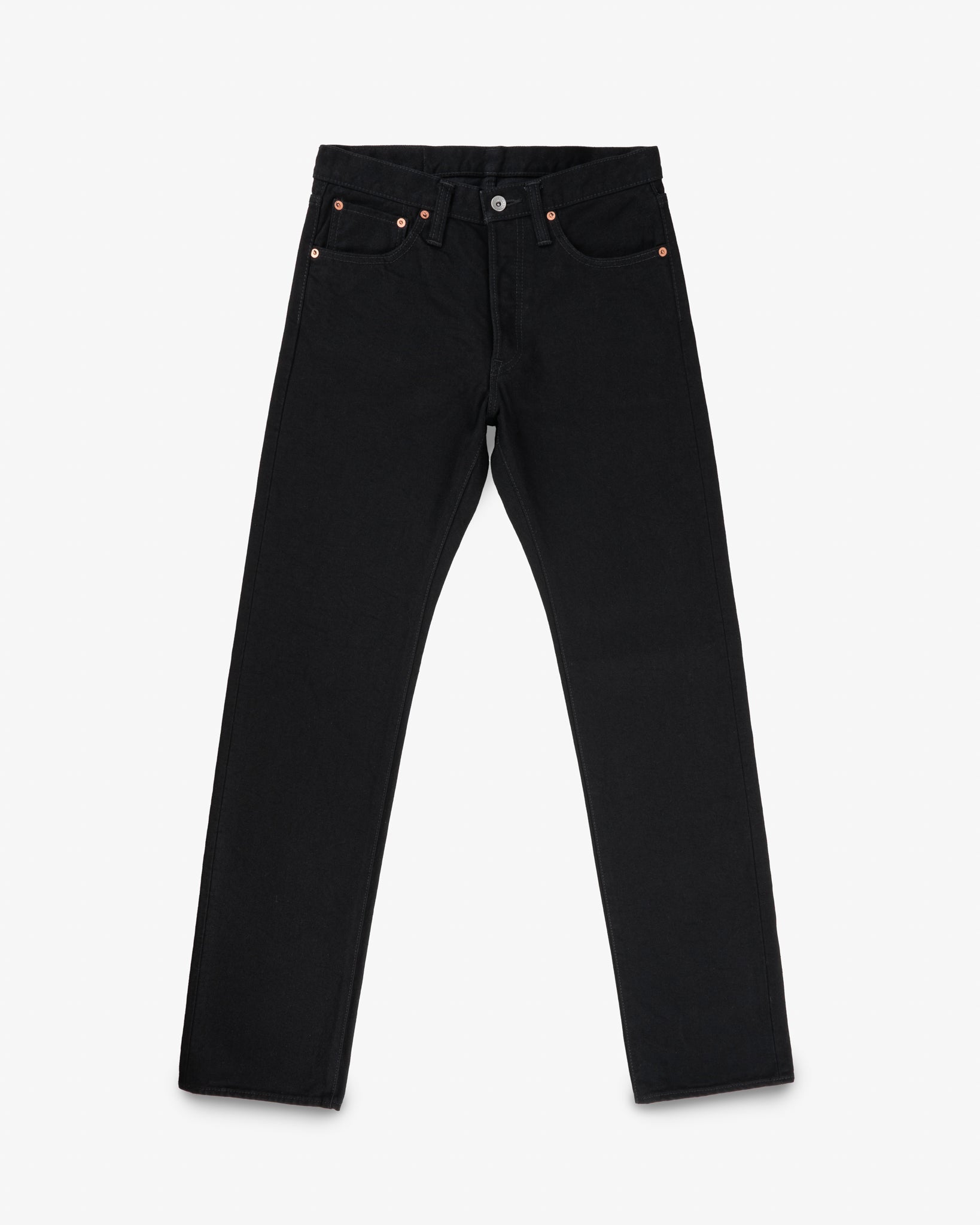 14oz Selvedge Denim Straight Cut Jeans - Black/Black