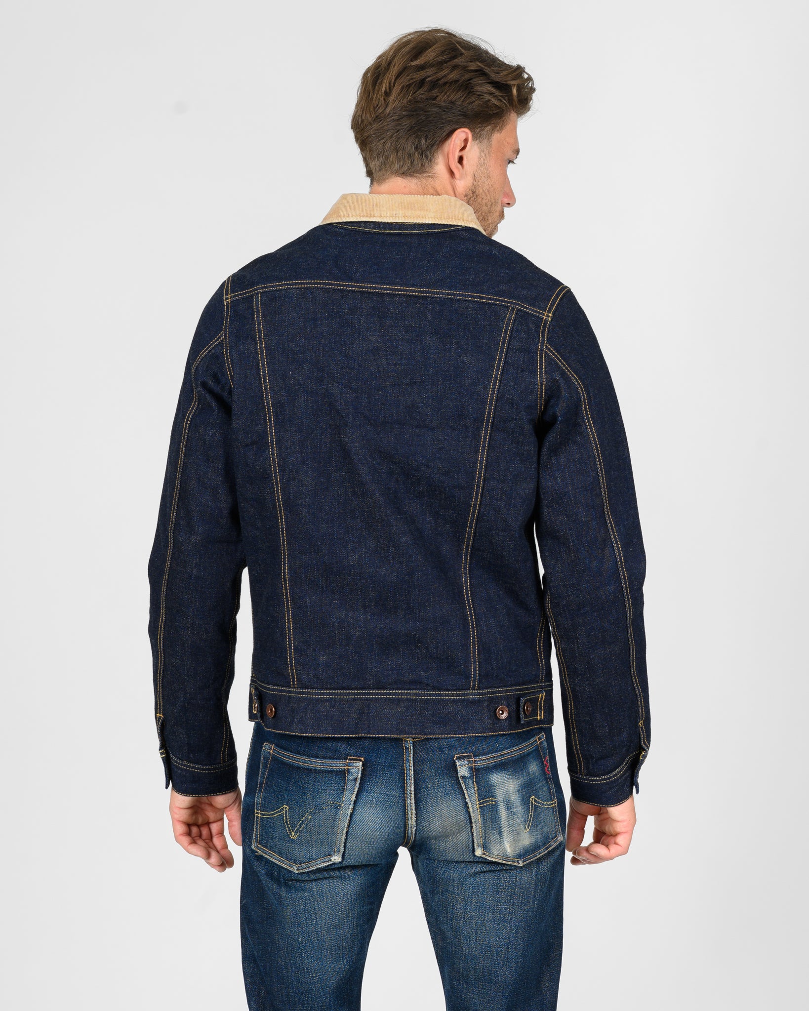Iron Heart 18oz Japanese Selvedge Denim Stormrider Jacket - Indigo