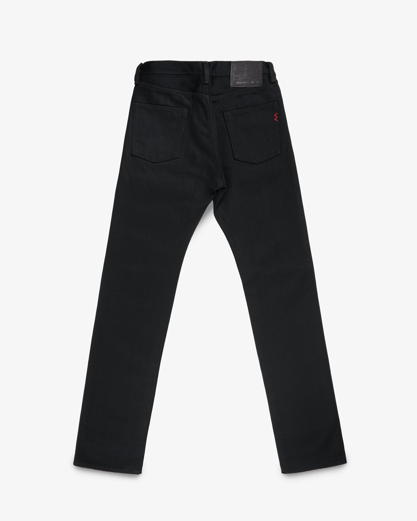 21oz Selvedge Denim Medium/High Rise Tapered Cut - Superblack Non