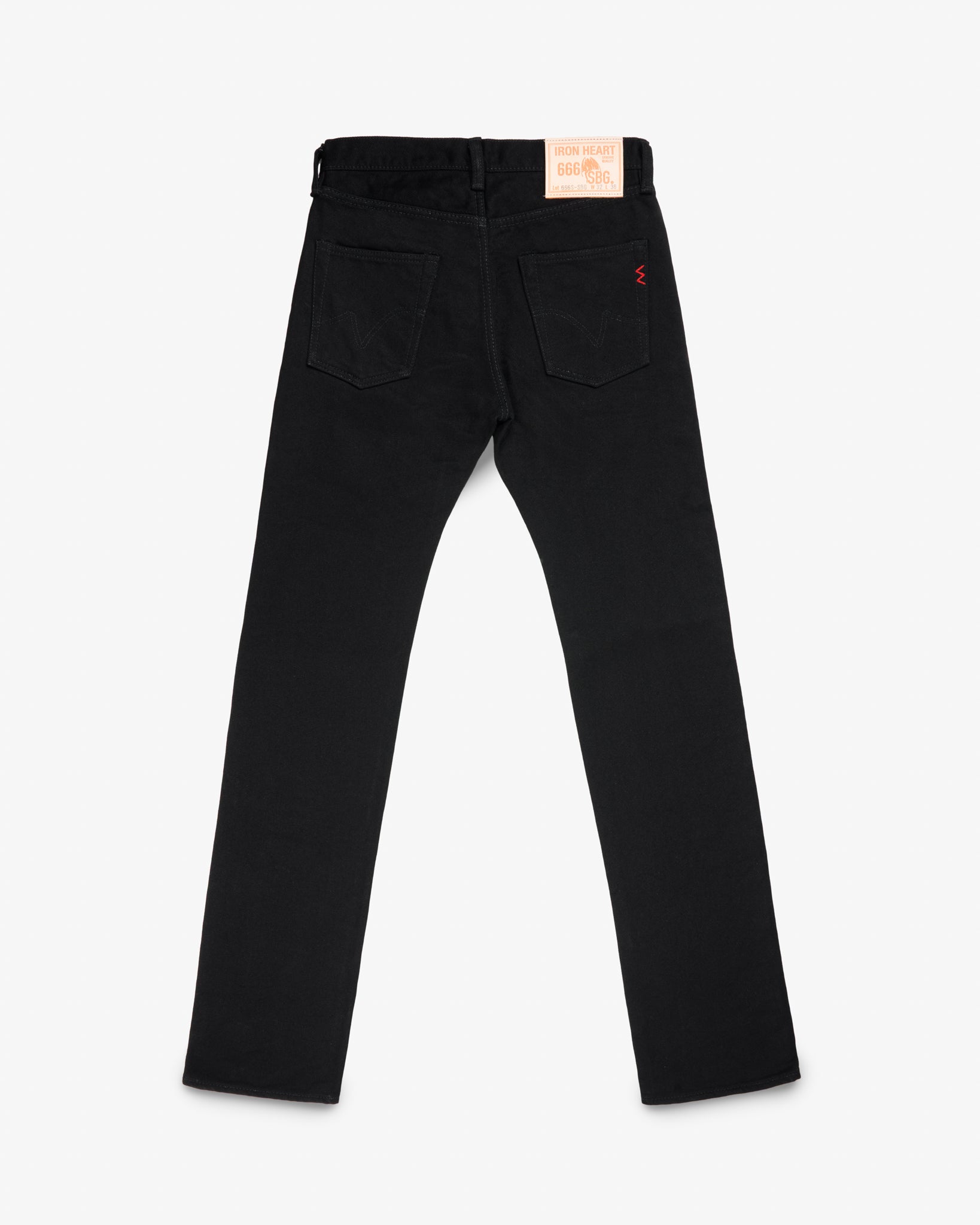 21oz Selvedge Denim Slim Straight Cut Jeans - Superblack (Fades to