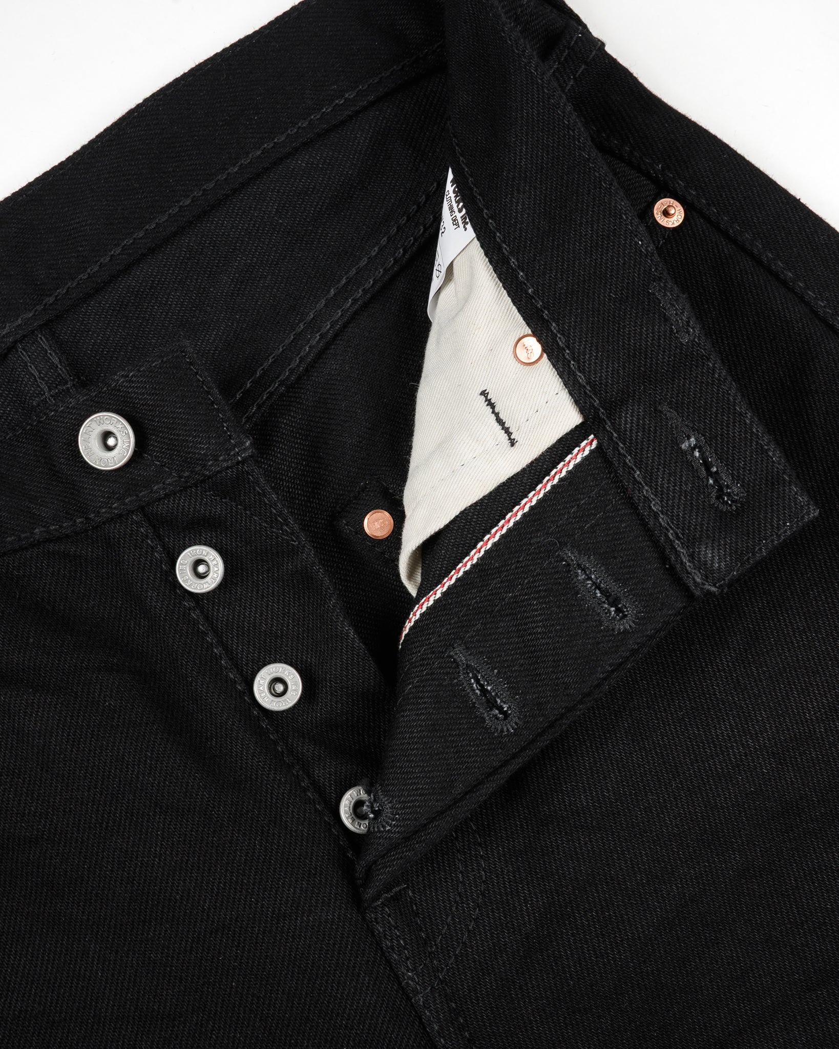 21oz Selvedge Denim Slim Straight Cut Jeans - Superblack