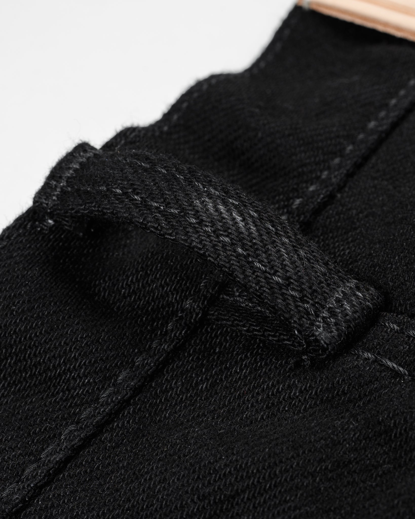 21oz Selvedge Denim Slim Straight Cut Jeans - Superblack (Fades to
