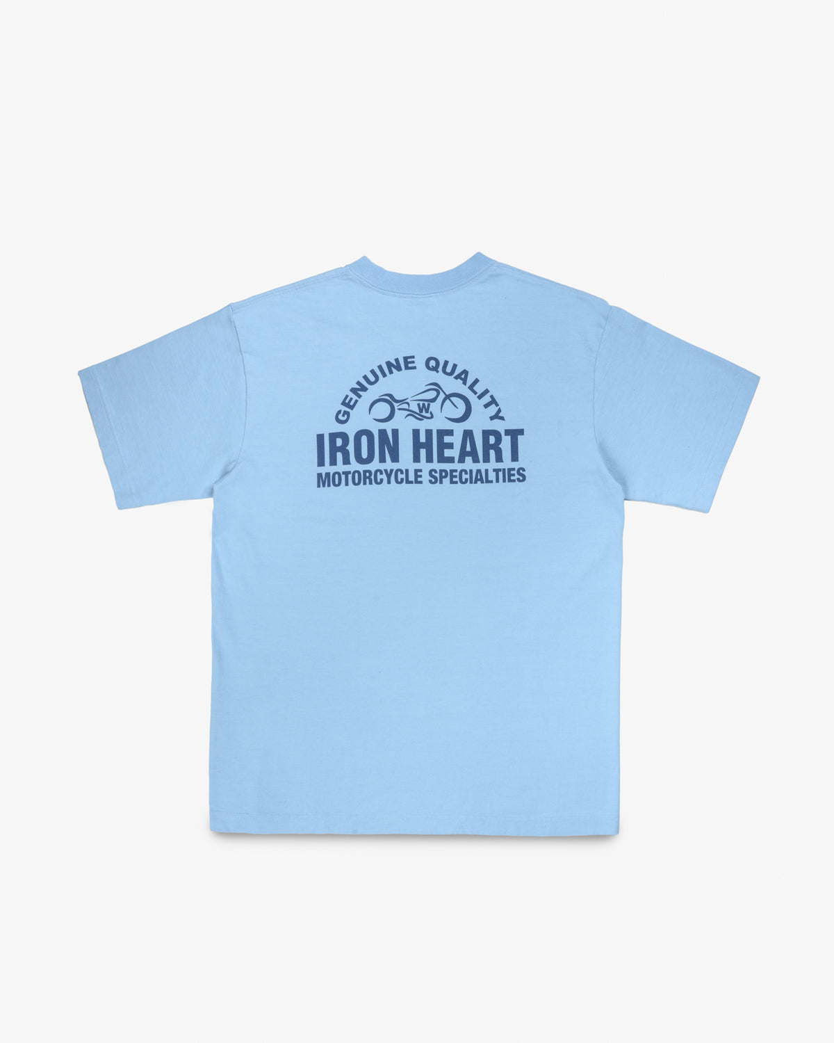 7.5oz Printed Loopwheel Crew Neck T-Shirt - Sax Blue – Iron Heart
