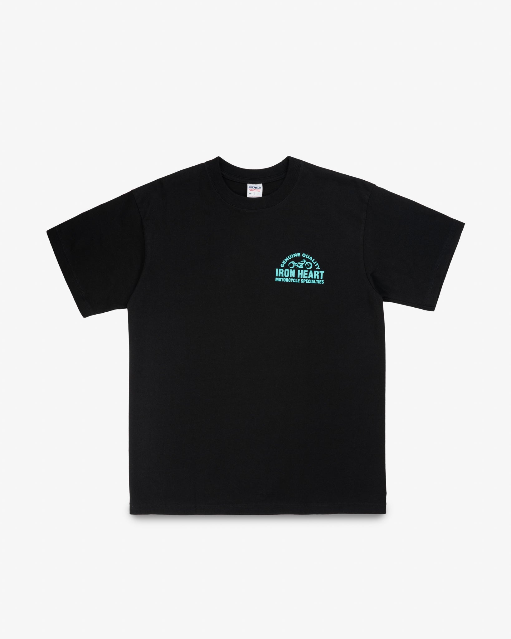 7.5oz Printed Loopwheel Crew Neck T-Shirt - Black