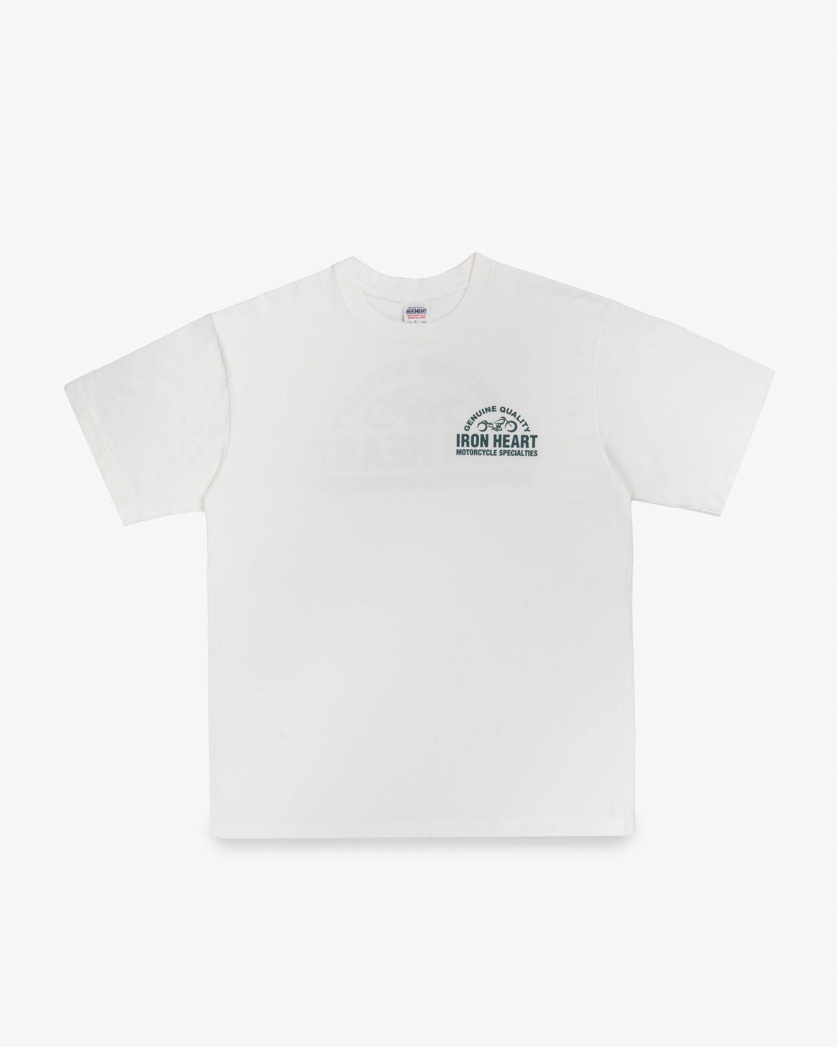7.5oz Printed Loopwheel Crew Neck T-Shirt - White