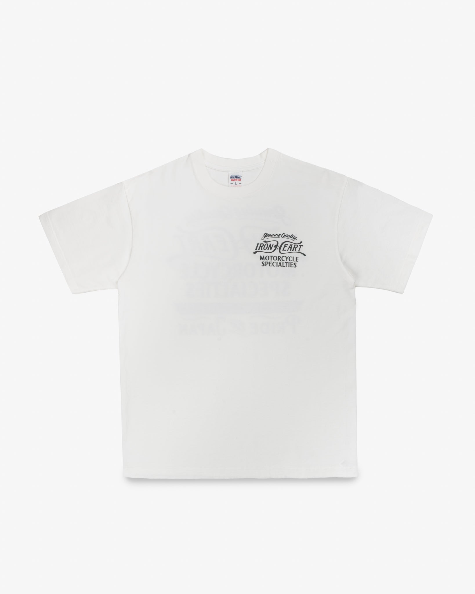 7.5oz Printed Loopwheel Crew Neck T-Shirt - White