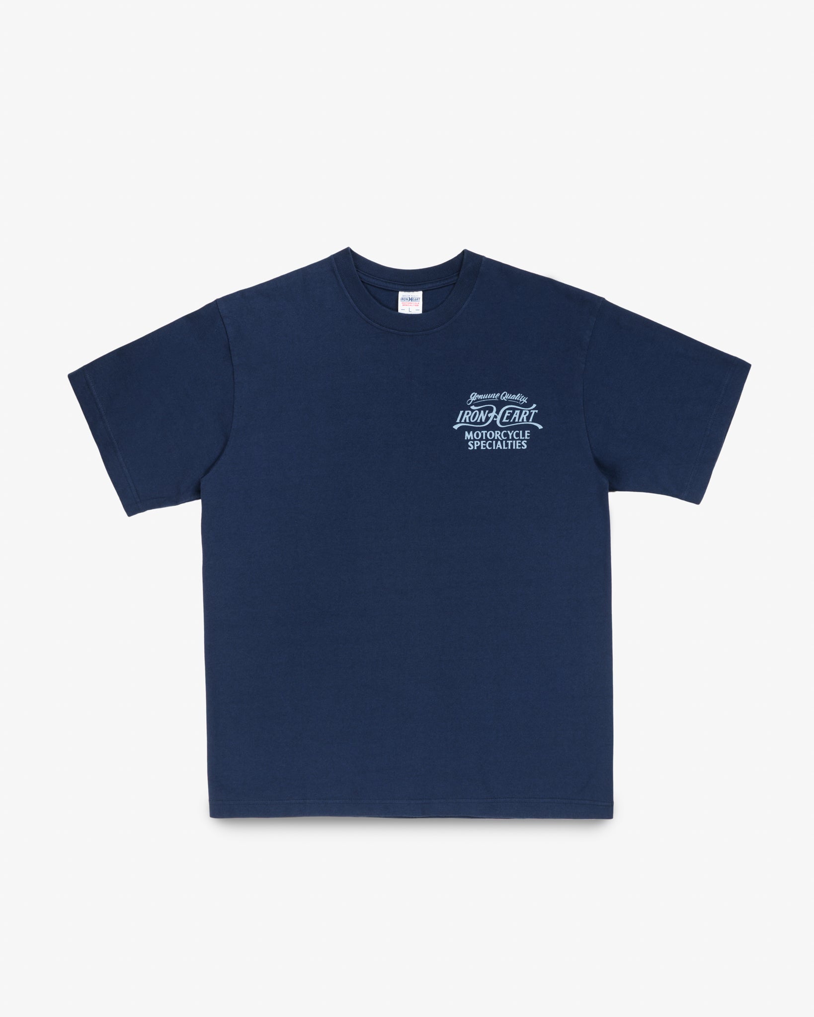 7.5oz Printed Loopwheel Crew Neck T-Shirt - Navy