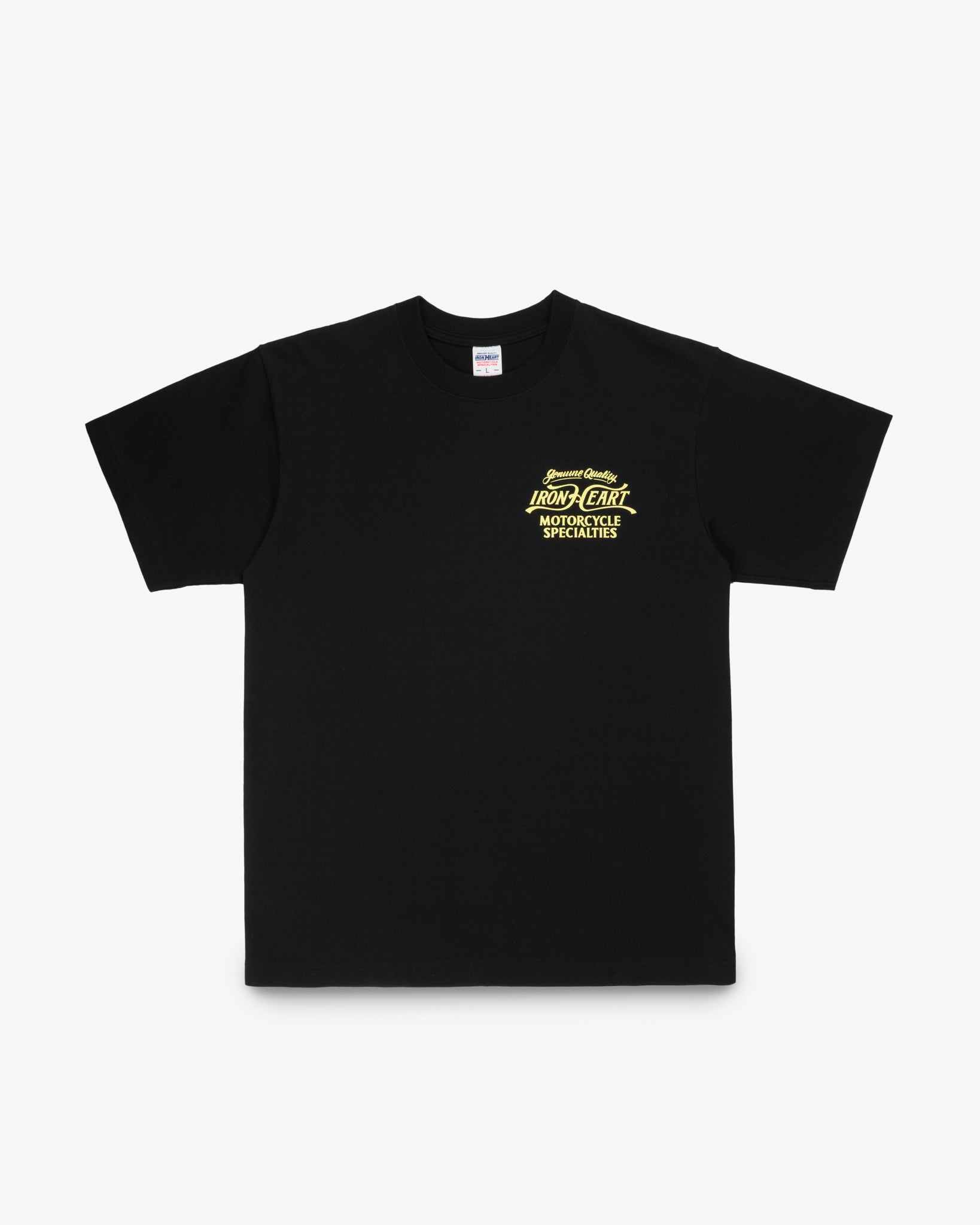 7.5oz Printed Loopwheel Crew Neck T-Shirt - Black