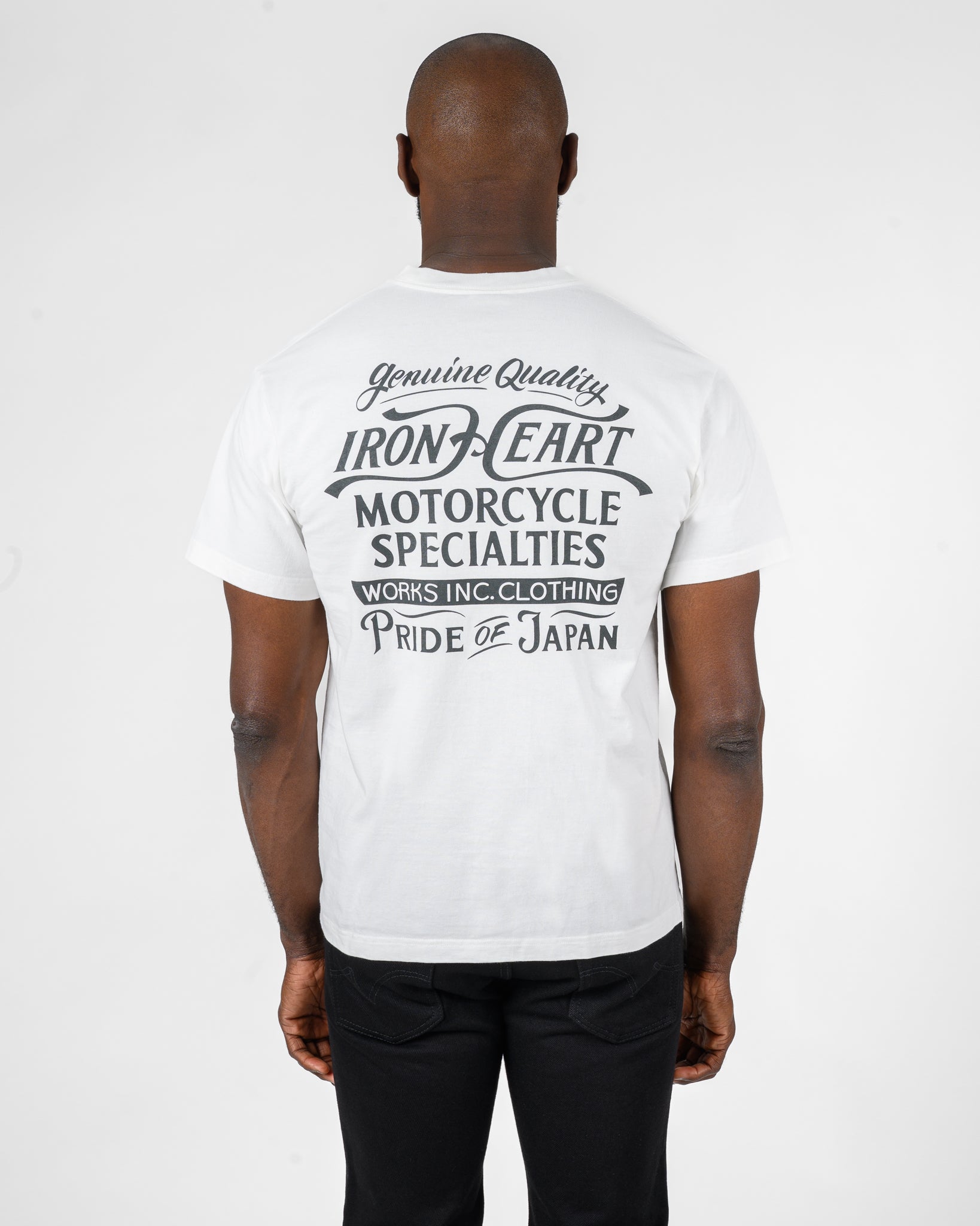 7.5oz Printed Loopwheel Crew Neck T-Shirt - White