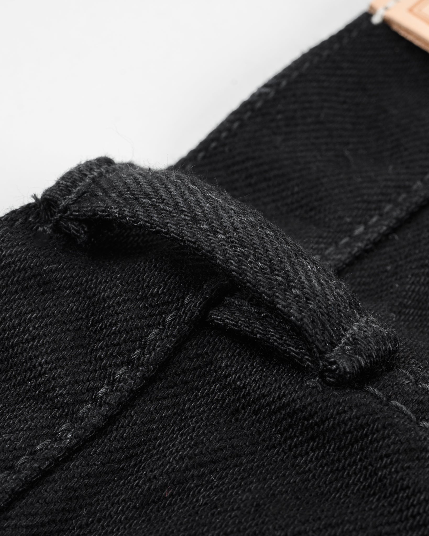21oz Selvedge Denim Slim Cut Jeans - Superblack (Fades to Grey