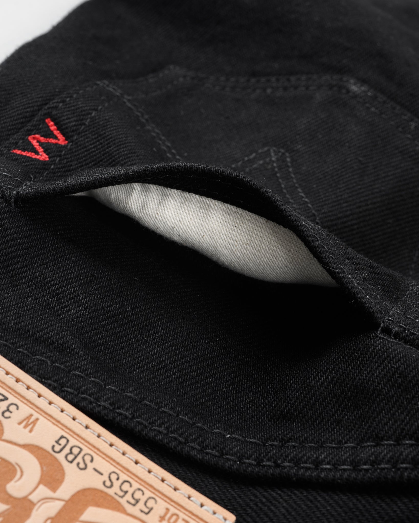 21oz Selvedge Denim Slim Cut Jeans - Superblack (Fades to