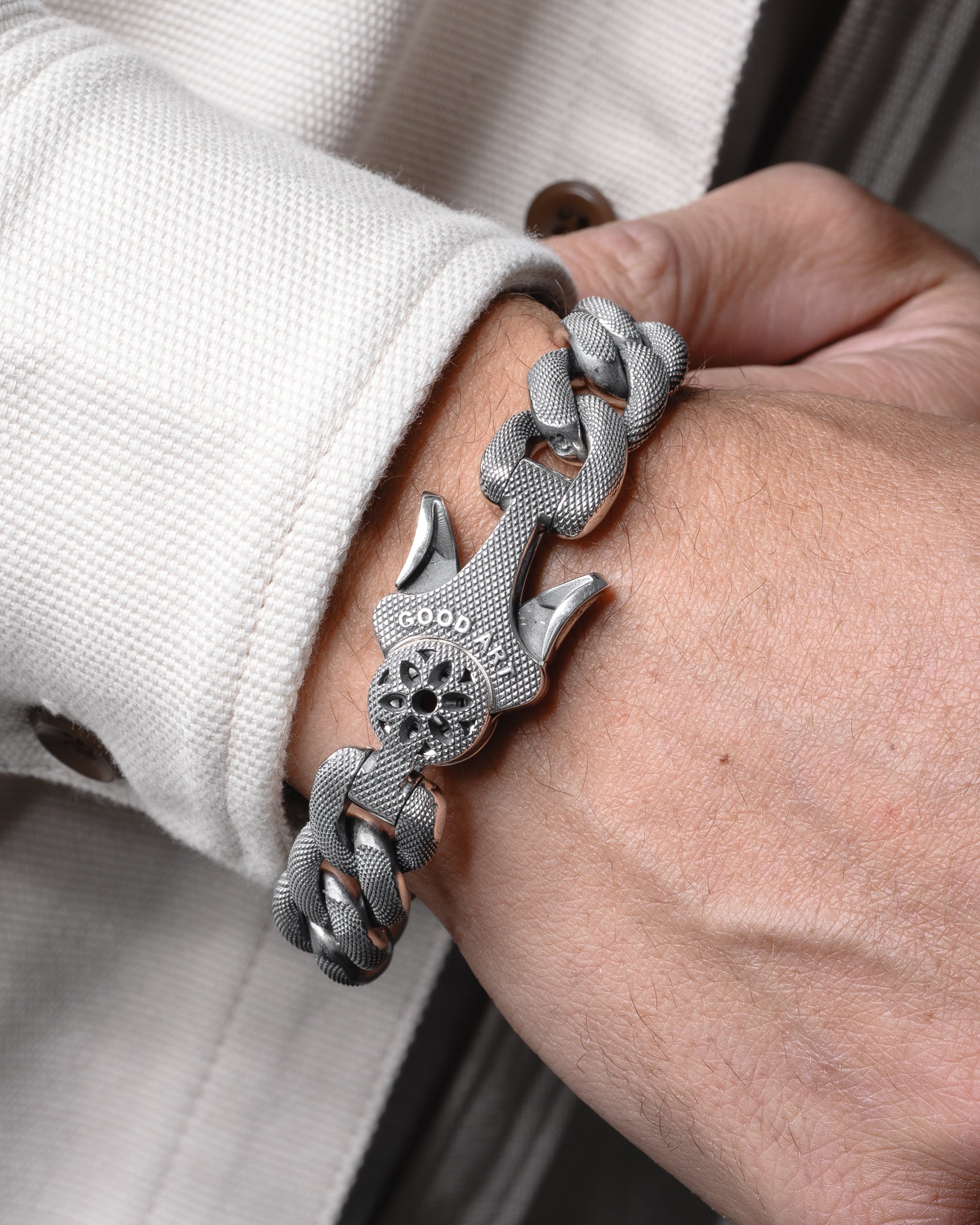 GOOD ART HLYWD Model 10 2A Goosebump Bracelet Size A - Sterling Silver