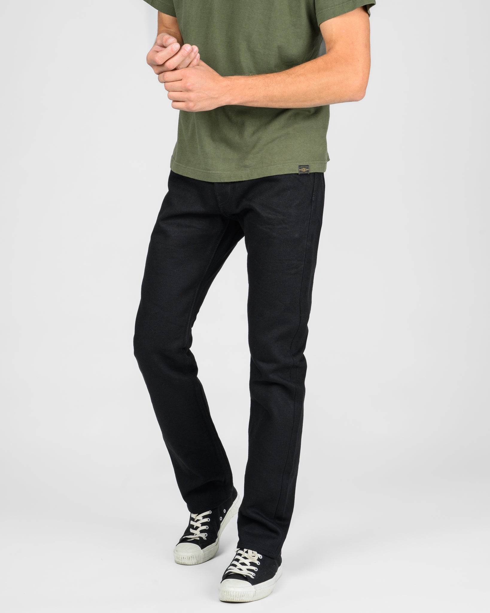 21oz Selvedge Denim Slim Cut Jeans - Superblack (Fades to