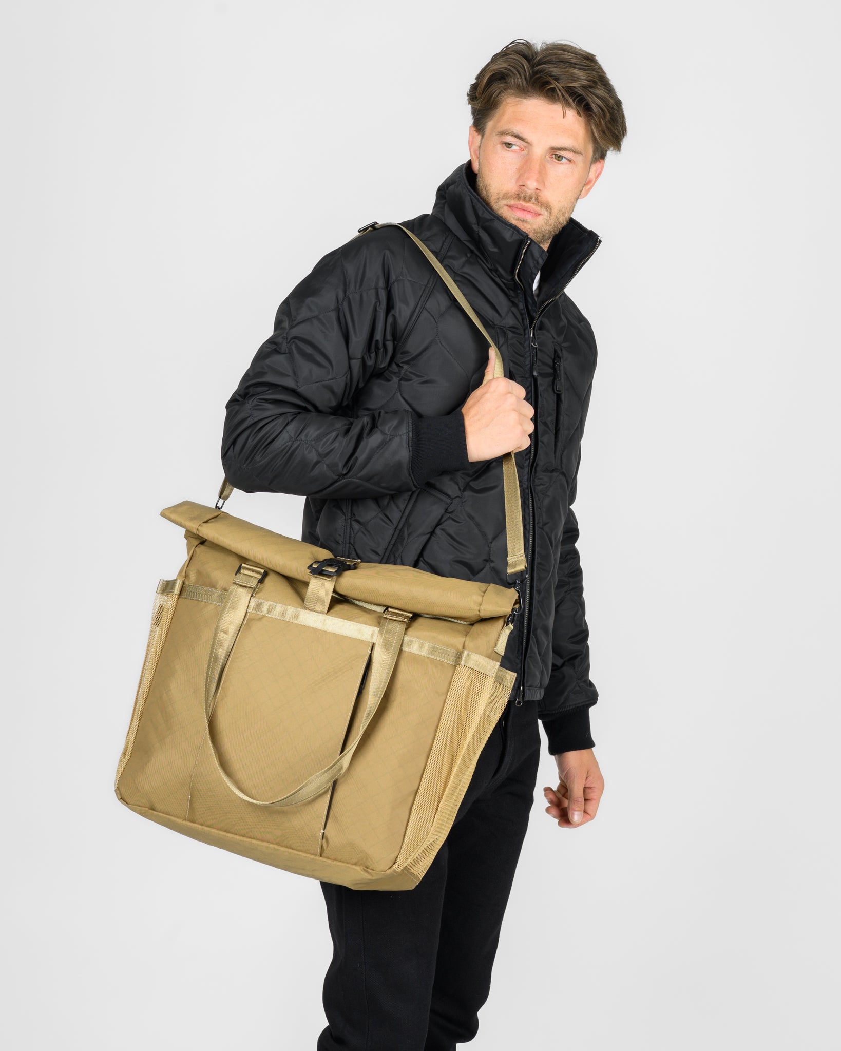 OGL XTAC Roll Top Tote Bag - Brown