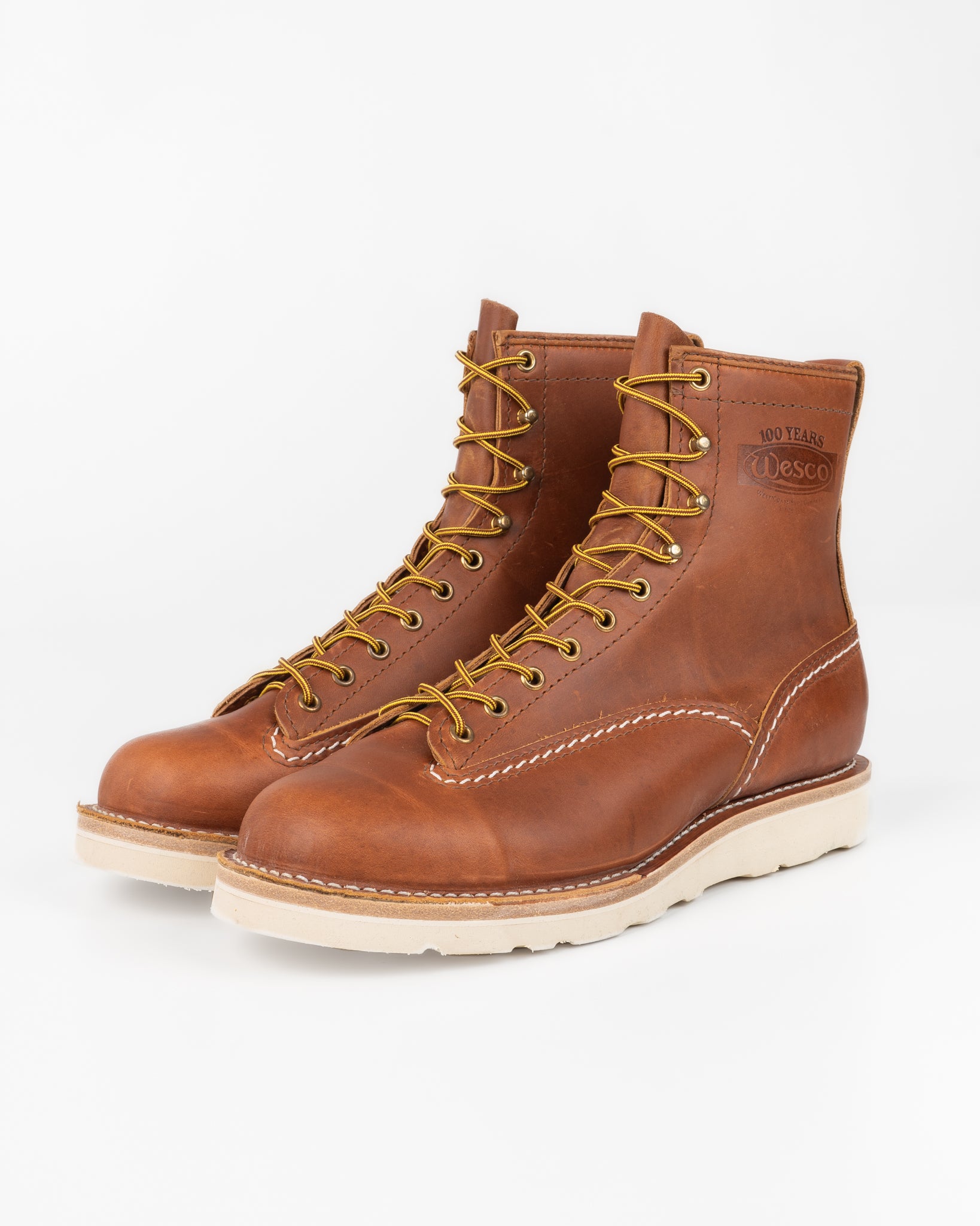 Iron Heart Int'l x Wesco® - 8" Domain Jobmaster® Boot - British Tan. The "Journeyman"
