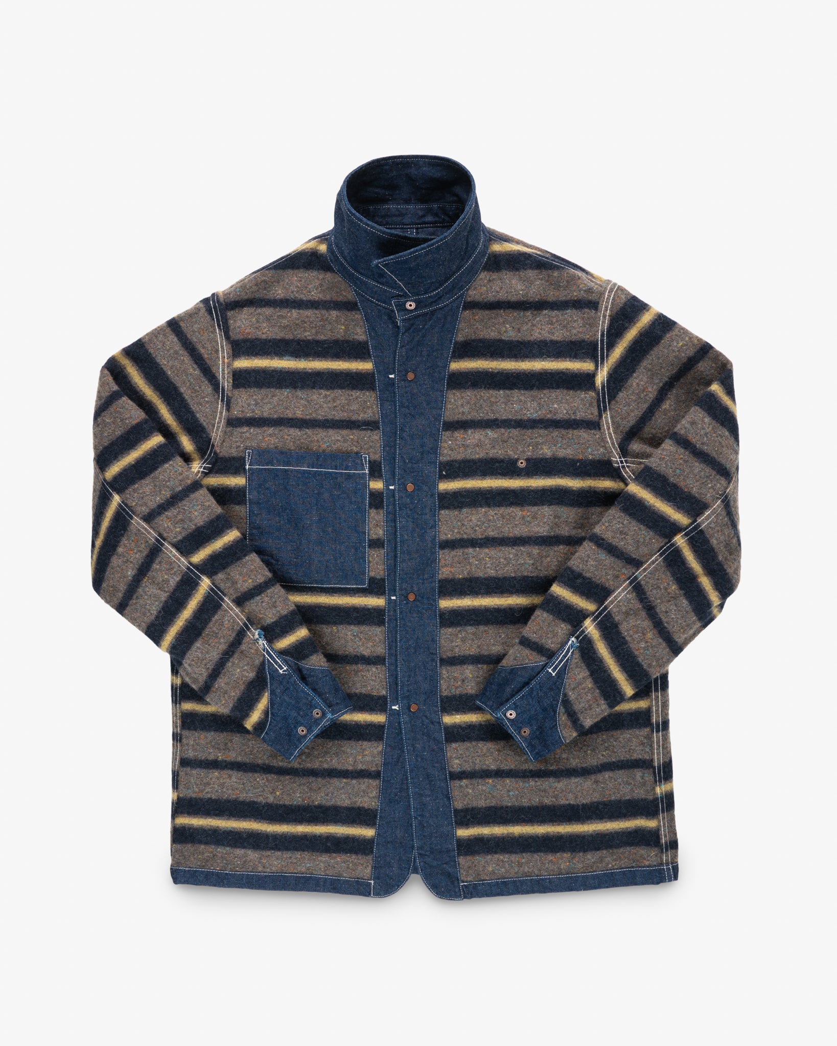 10oz Selvedge Denim Blanket Lined Chore Jacket - Indigo – Iron Heart
