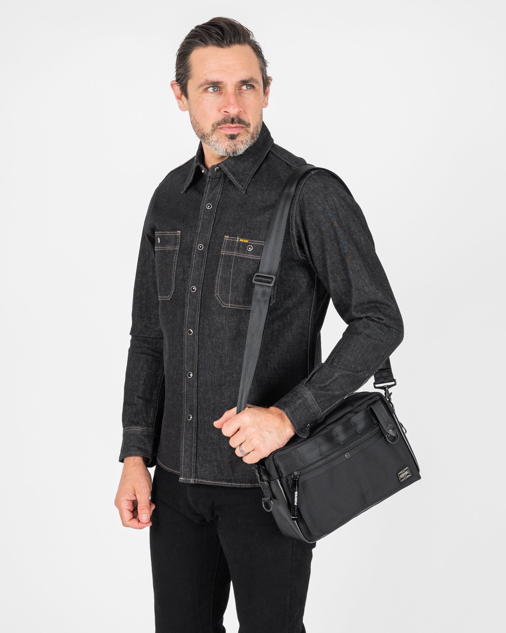 Porter - Yoshida & Co. - Force Shoulder Bag - Black – Iron Heart