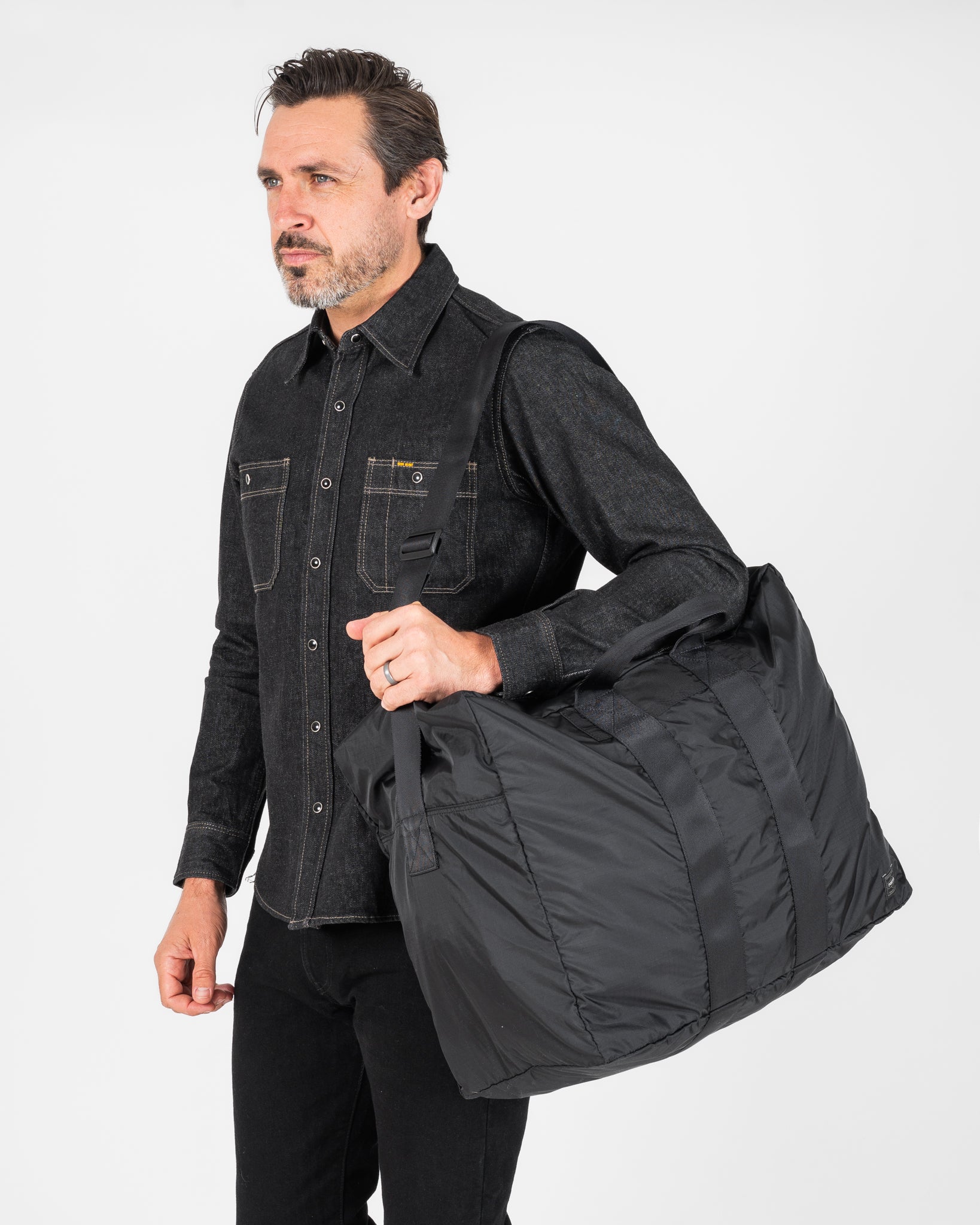 PORTERSPACEボディーバック Porter - Yoshida & Co. - Flex Duffle Bag - Black – Iron Heart