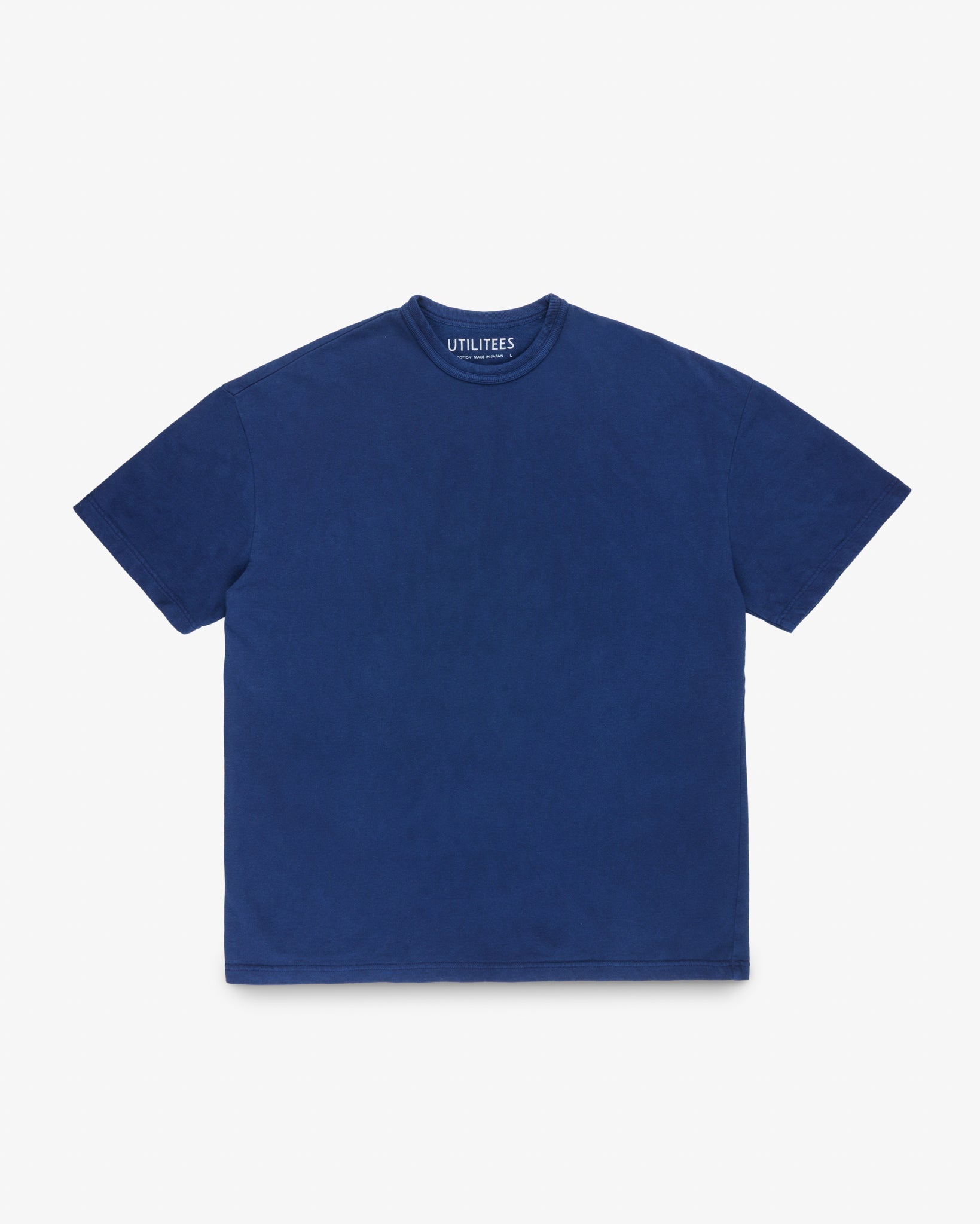 UTILITEES - 10oz Mini Fleece Crew Neck T-Shirt - Pure Indigo
