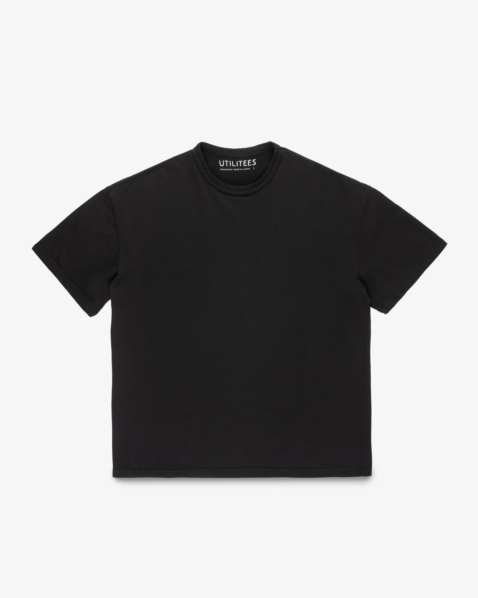 UTILITEES - 10oz Mini Fleece Crew Neck T-Shirt - Black