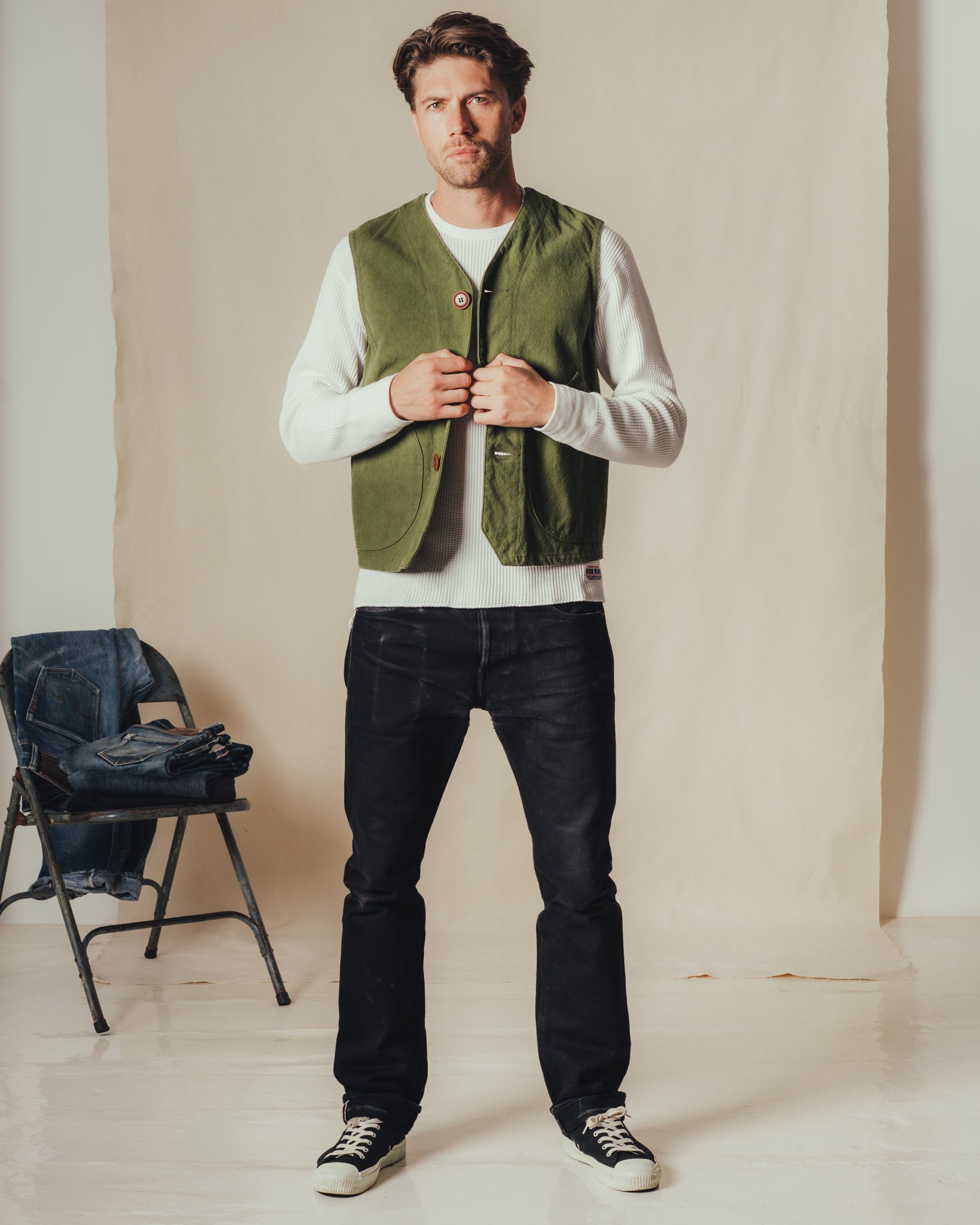 12oz Duck Canvas Hunting Vest - Olive – Iron Heart