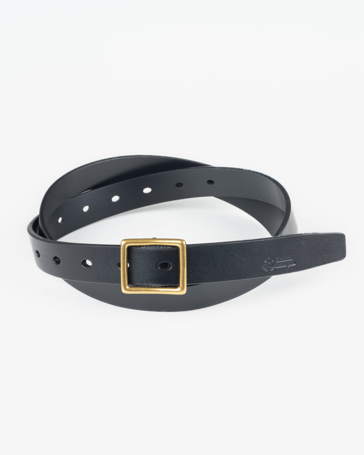 OGL Obbies Square Buckle Leather Belt Full Dyed
