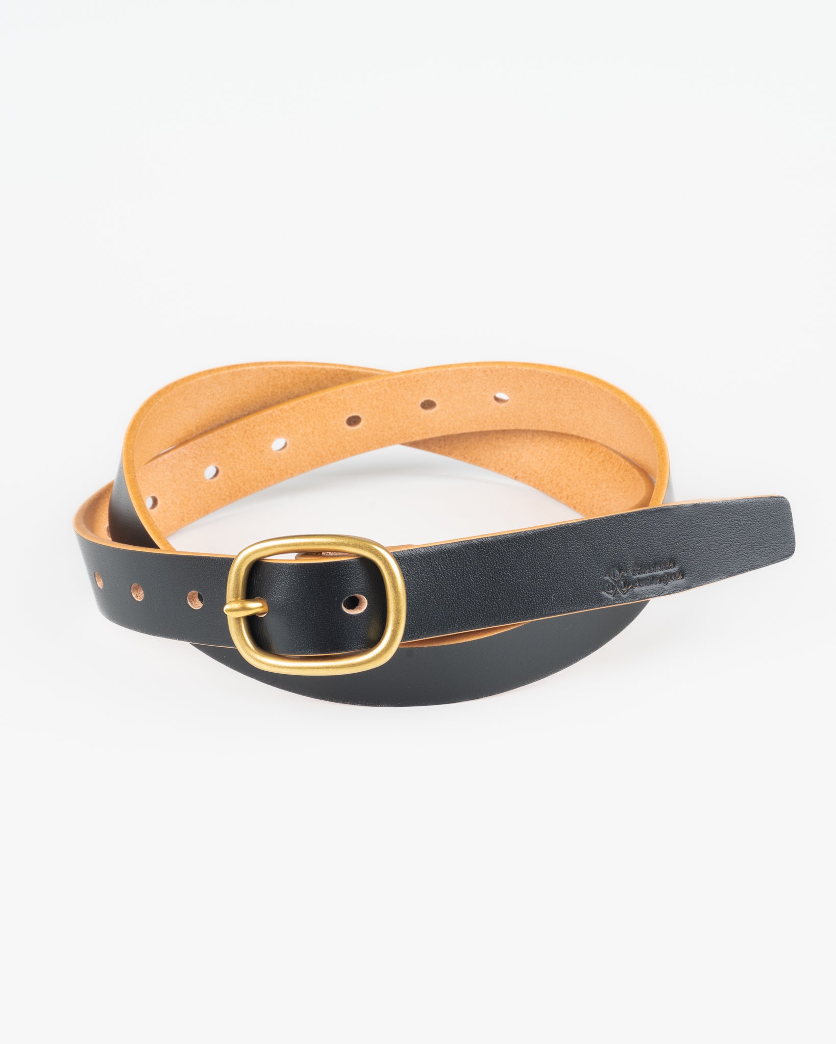 OGL Obbies Dress Leather Belt - Hand Dyed Black