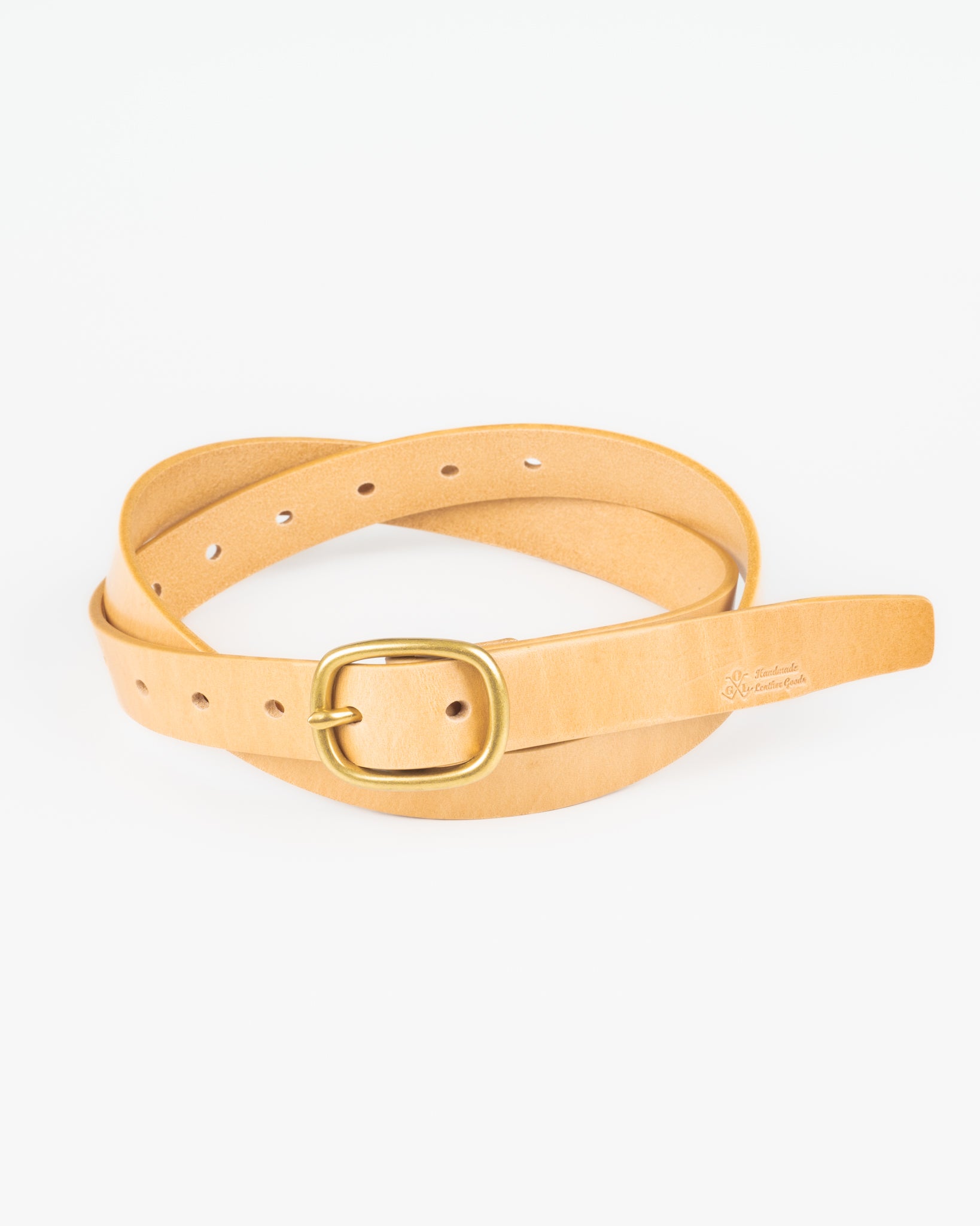 OGL Obbies Dress Leather Belt - Natural