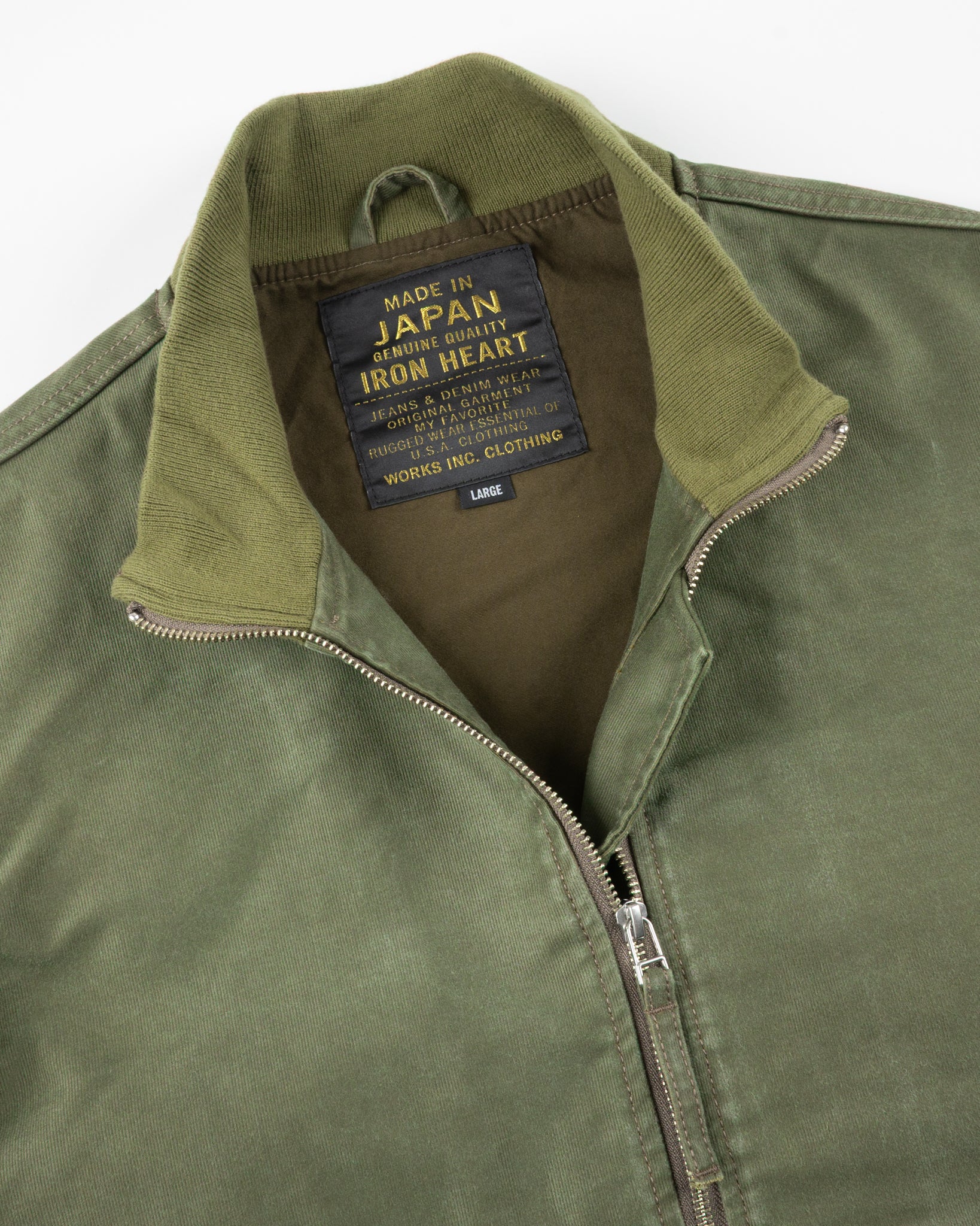 12oz Whipcord Tanker Jacket - Olive Drab Green – Iron Heart