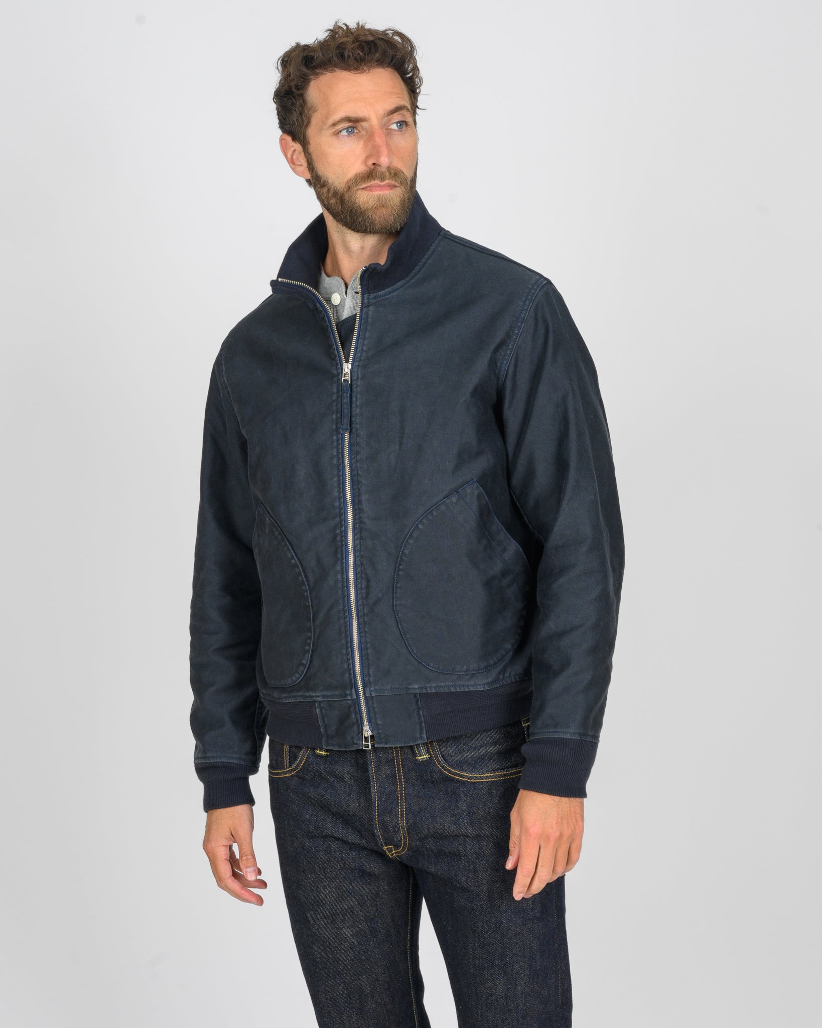 12oz Whipcord Tanker Jacket - Navy